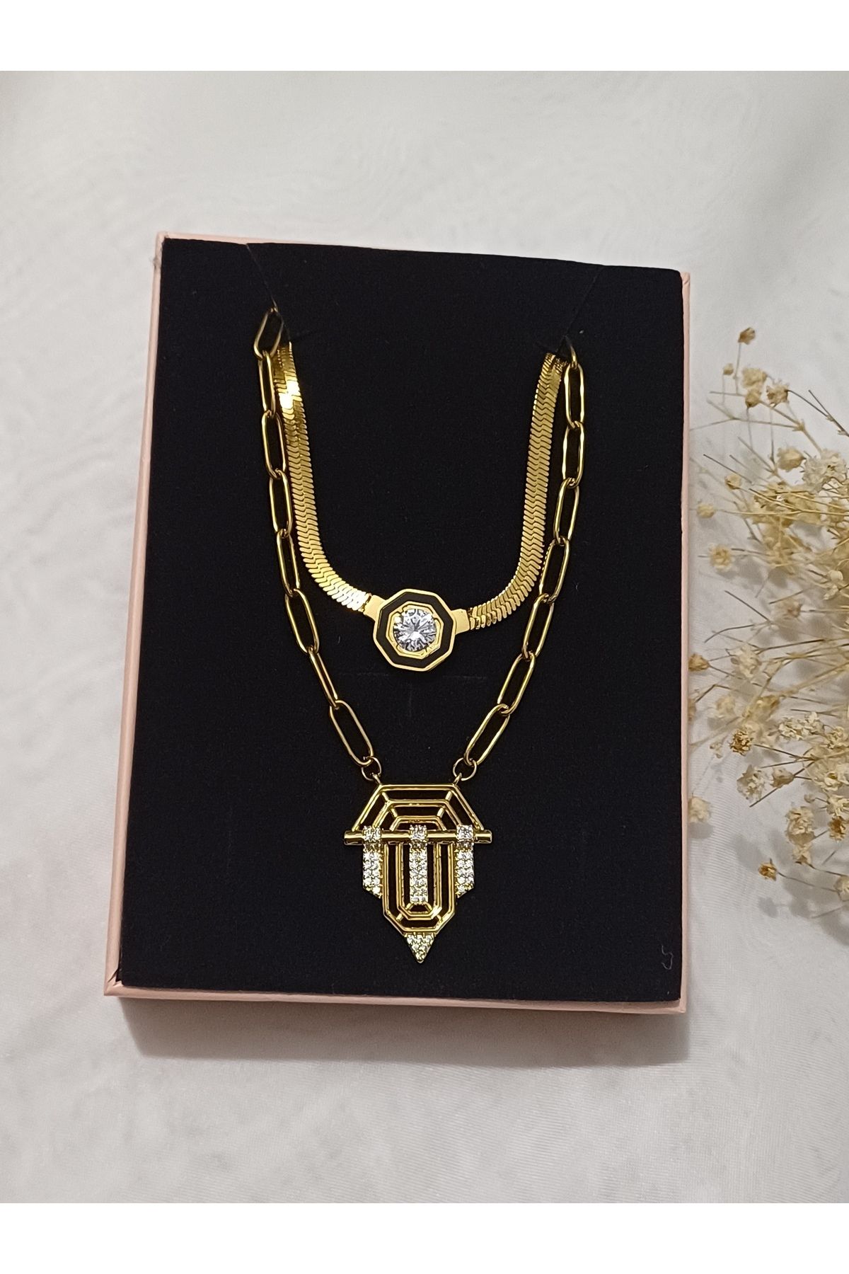 ELVİVA JEWELLERY SERENAY 316LÇELİK KOLYE KADI...