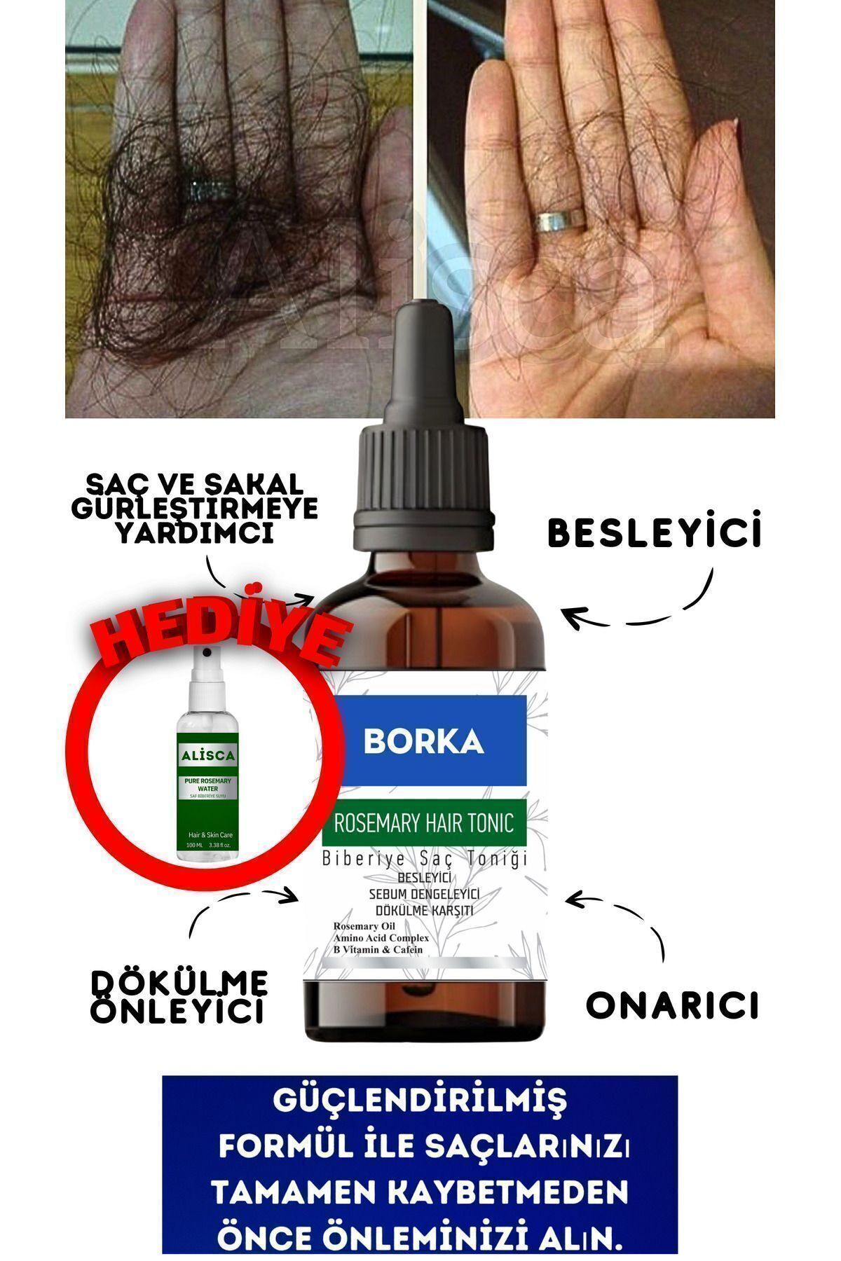 BORKA Biberiye BesleyiciDökülme Önleyici Saç...