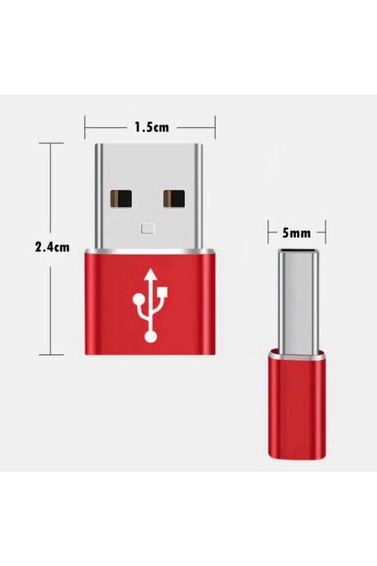 Usb'den Type-c 'ye Dönüştürücü Adaptör Veri Aktarımı Sağlayıcı Şarj Data Çevirici