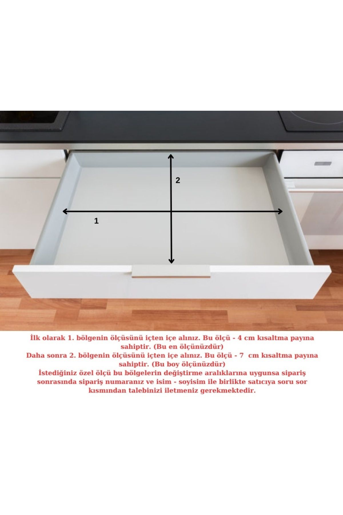 Netaks Çekmece Içi Kaşıklık 60x45 Gri Yeni Model Ürün