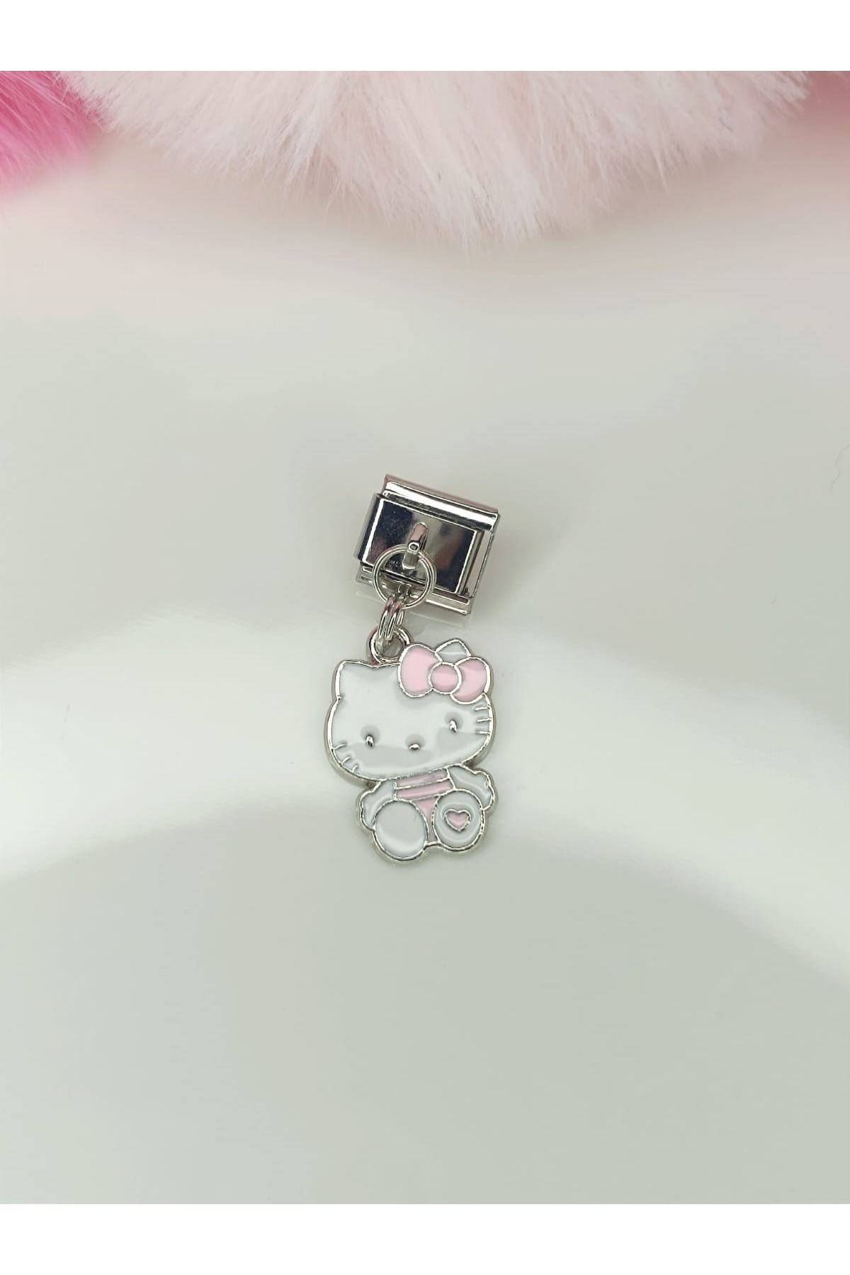 Kurdeleli Hello Kitty İtalyan Bileklik Charm 1 Adet