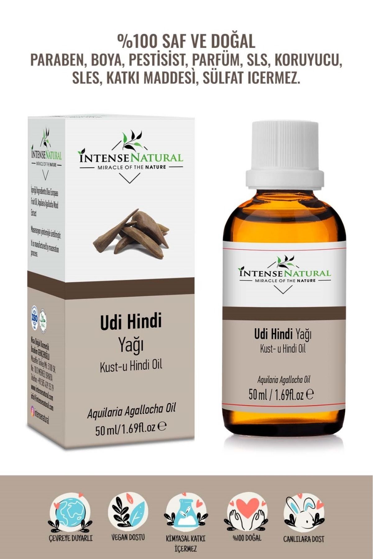 İntense Natural Udi HindiYağı 50 Ml %100 Saf...