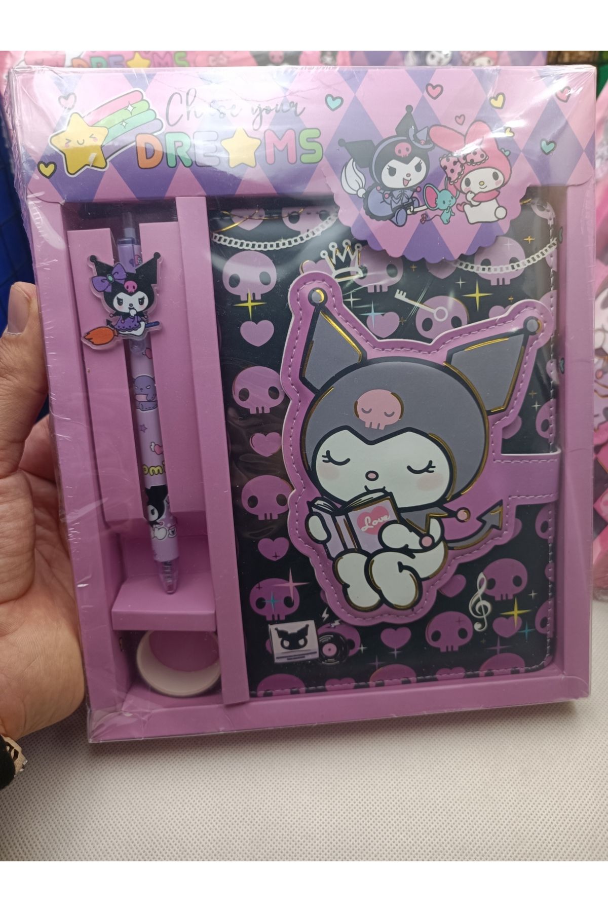 sanrio kuromi cinnamoroll lüx hediyelik kırtasiye seti