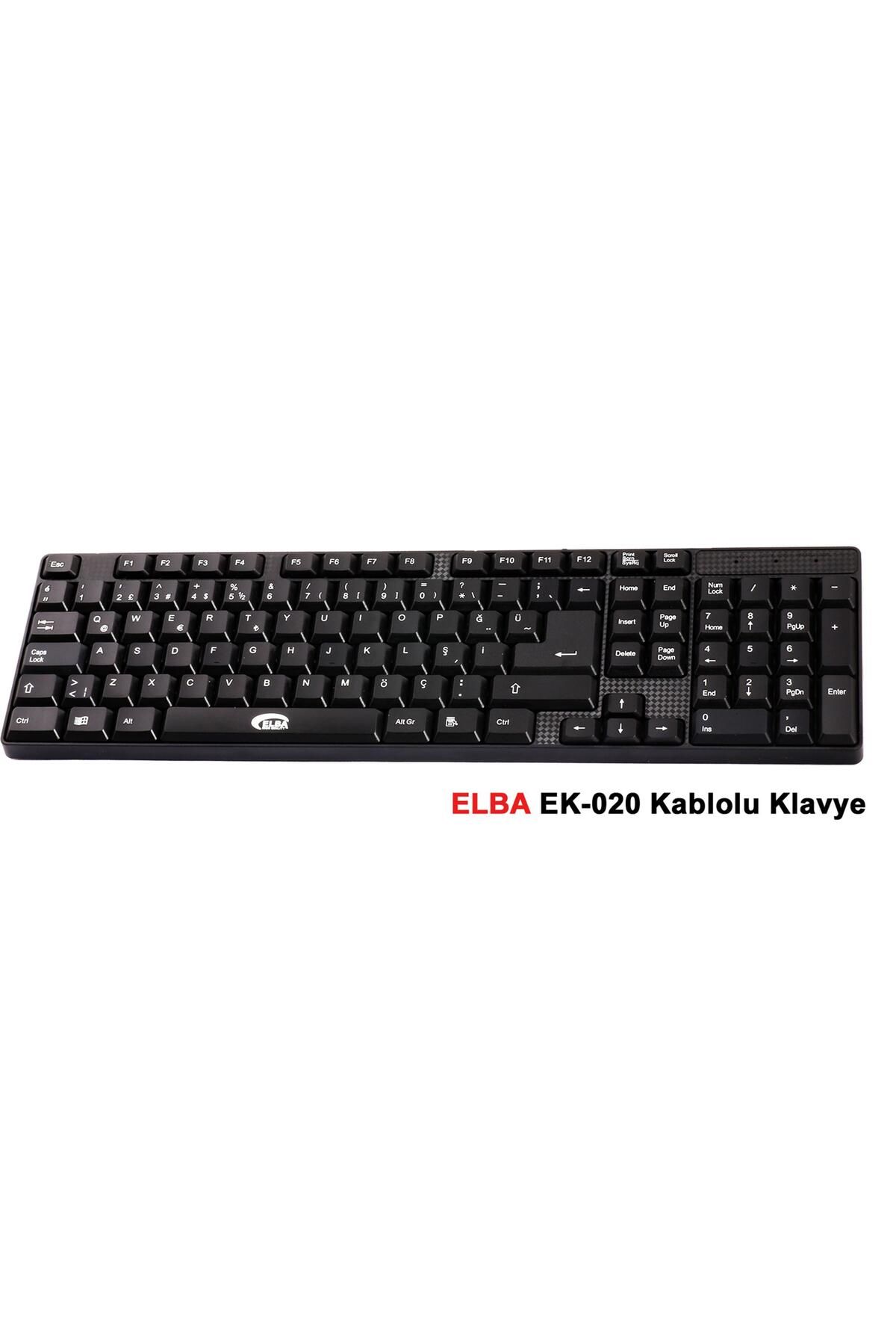 ELBA Ek-020 F Usb SiyahTürkçe Kablolu Standar...