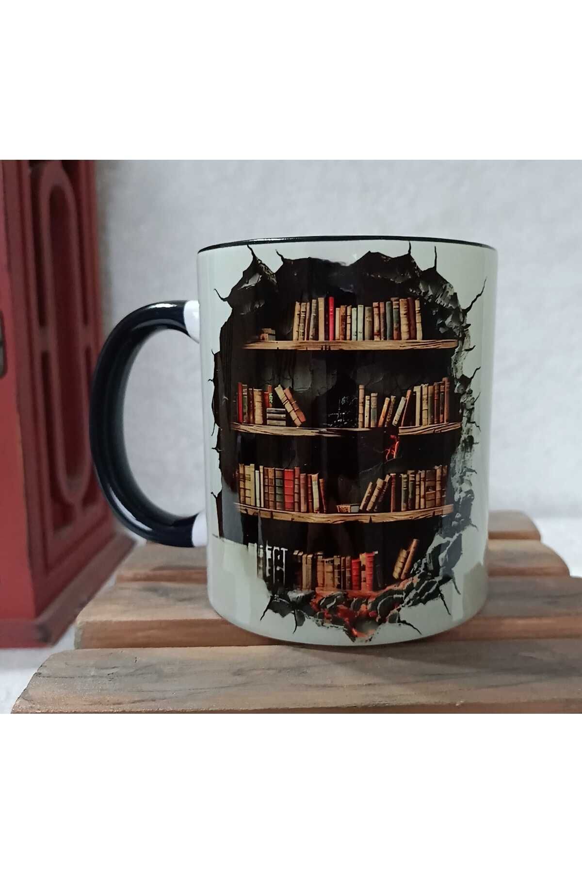 Mugs and love Kitap KitaplıkVintage Tasarım B...