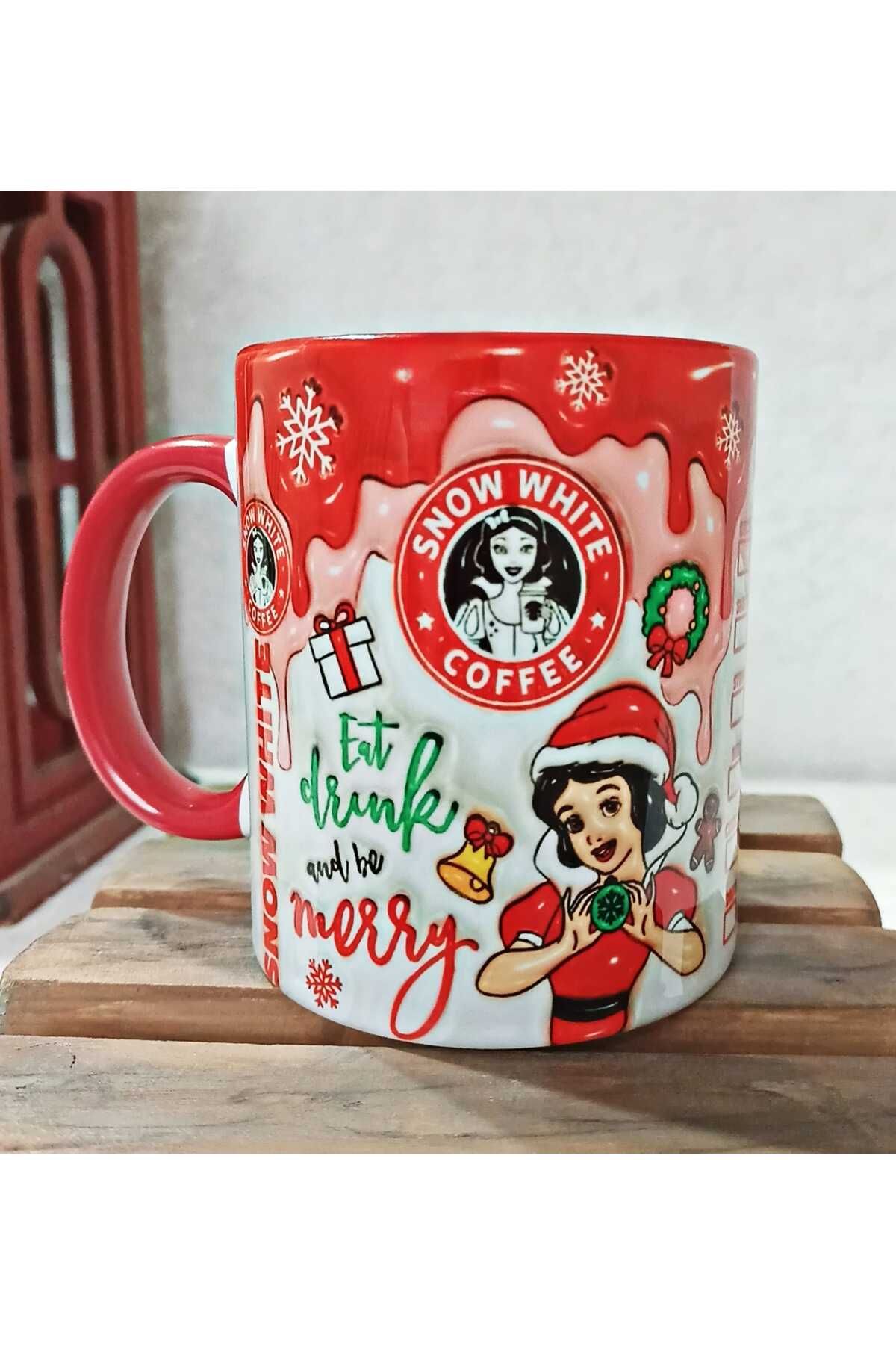 Mugs and love Pamuk PrensesYılbaşı Özel 3d Gö...