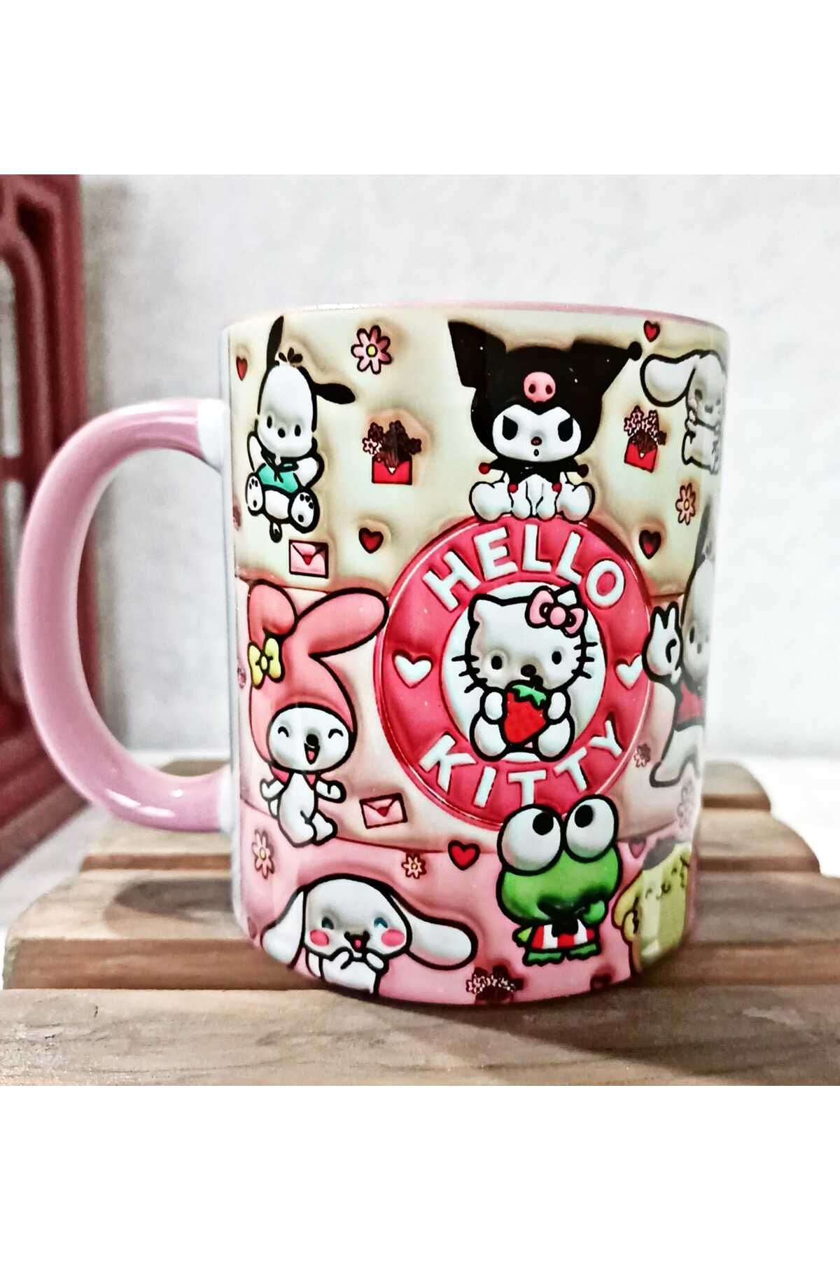 Mugs and love Hello kitty 3Dgörsel baskı büyü...