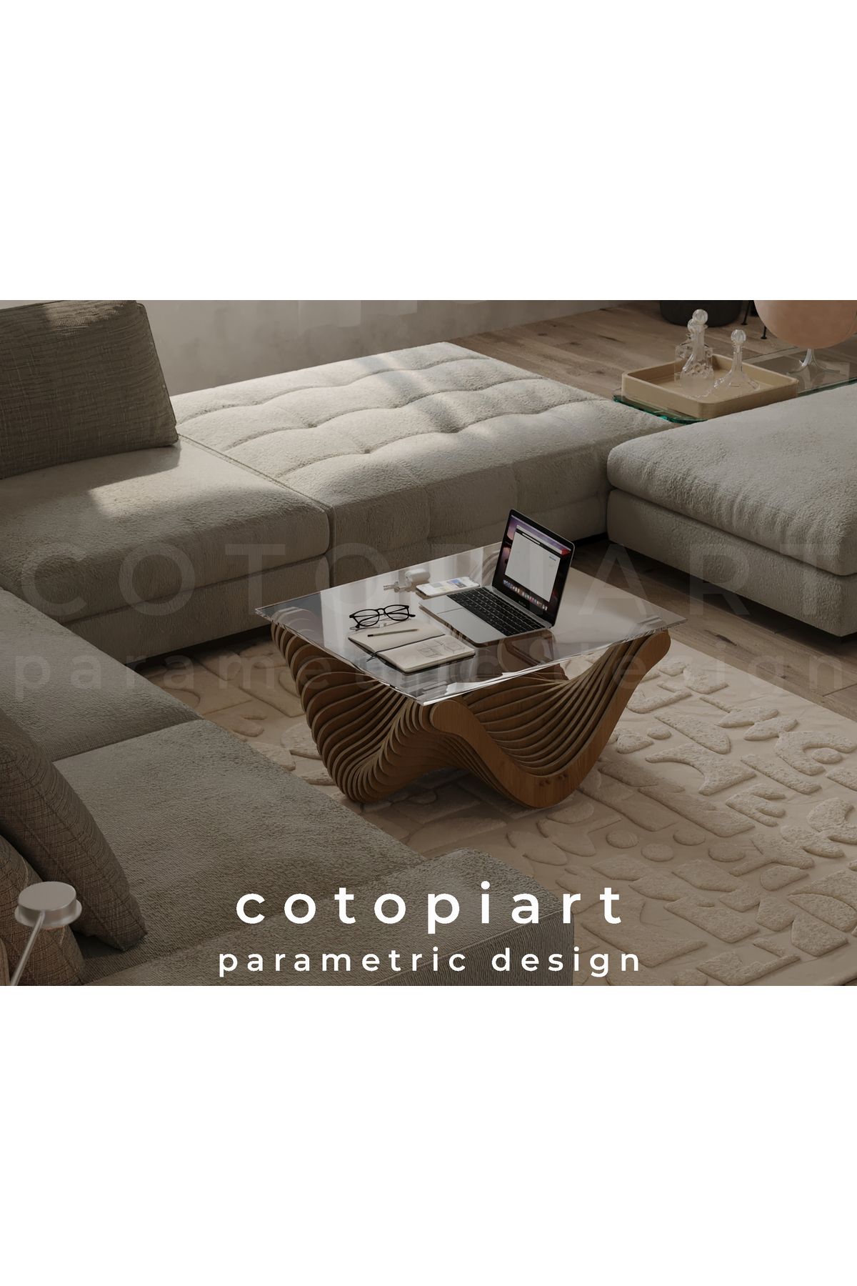 cotopiart Nereid wave coffeetable & Orta sehp...