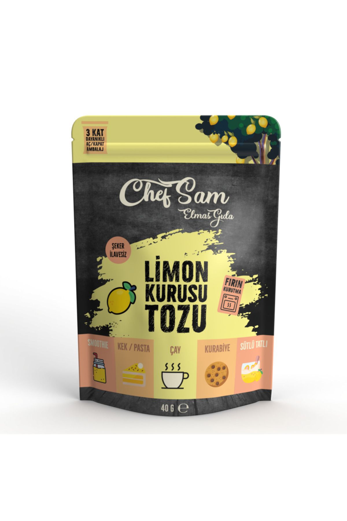 CHEF SAM Limon Kurusu Tozu 40gr