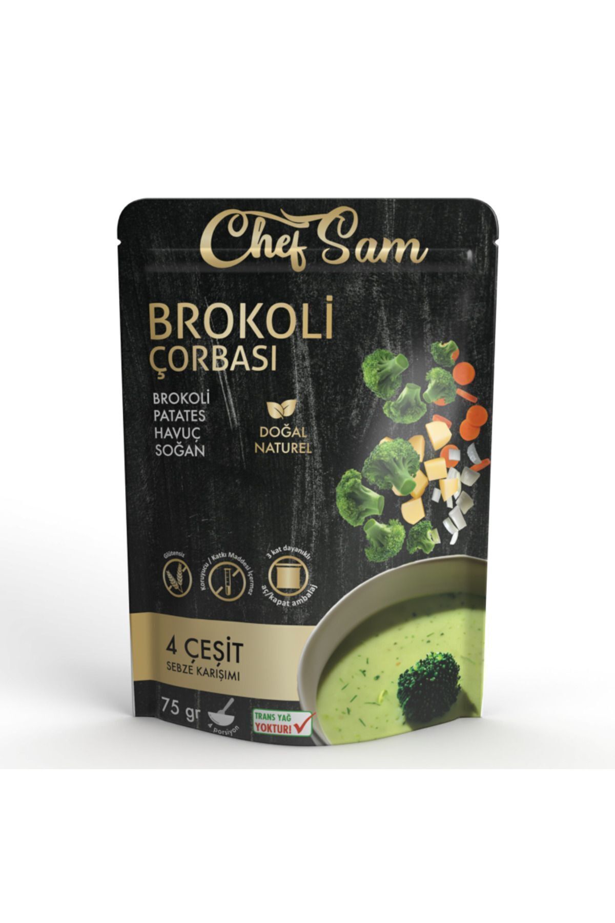 CHEF SAM Glütensiz BrokoliÇorbası 75 G