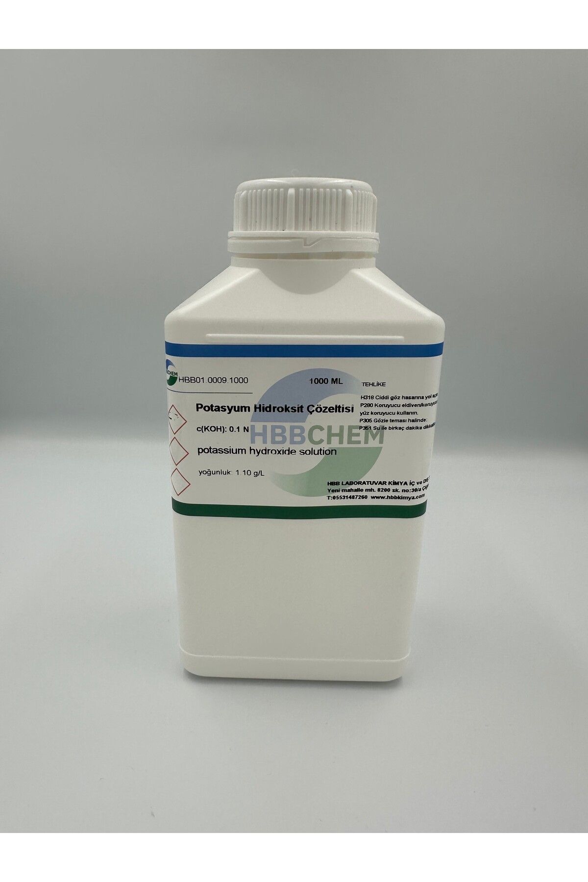 HBBCHEM potasyum hydroxideçözeltisi 0.1 N m/V...