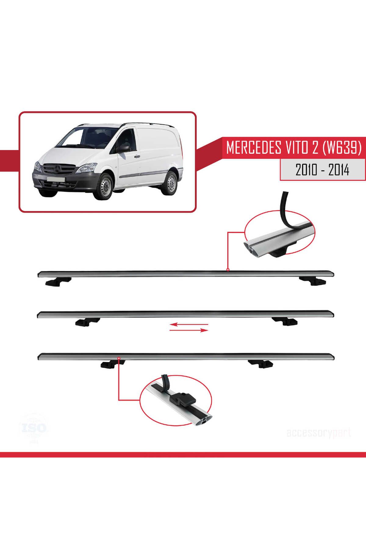 Mercedes Vito 2 (W639) Post-facelift 2010-2014 Arası Ile Uyumlu Basıc Model Universal Ara Atkı Tavan