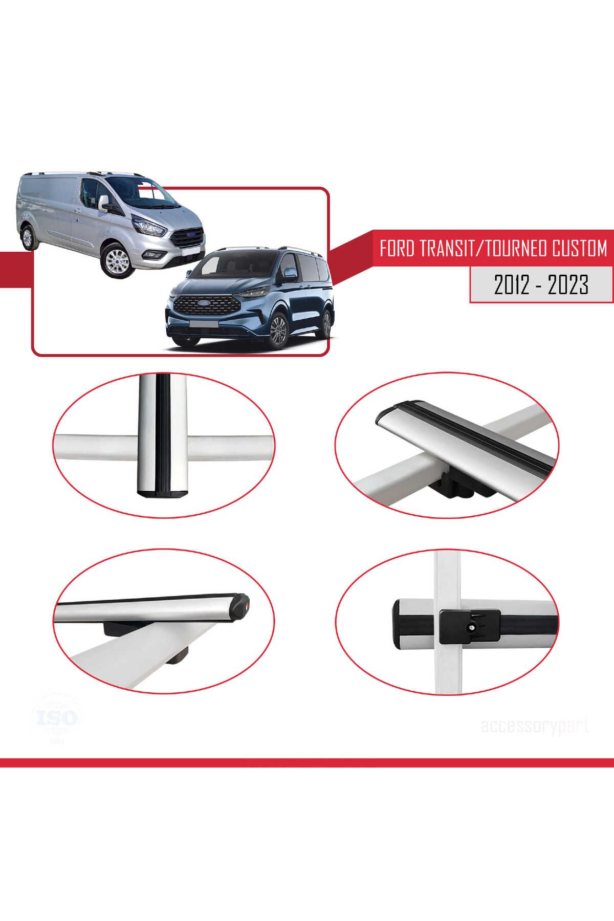 Ford Transit/tourneo Custom 2012-2023 Arası Ile Uyumlu Basıc Model Universal Ara Atkı Tavan Barı Gri