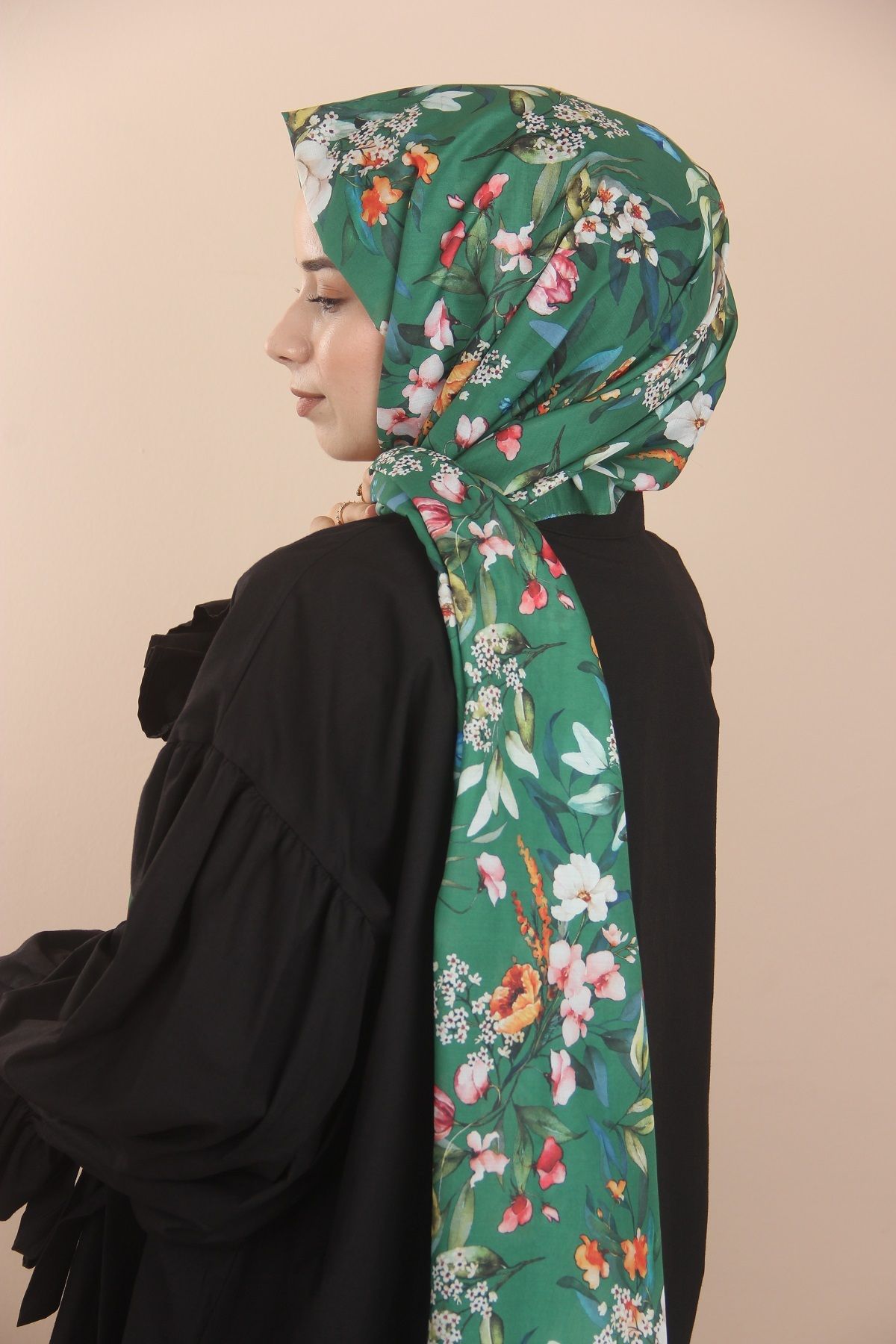 HAKİ Loryan Scarf Linen Summer Gül Şal