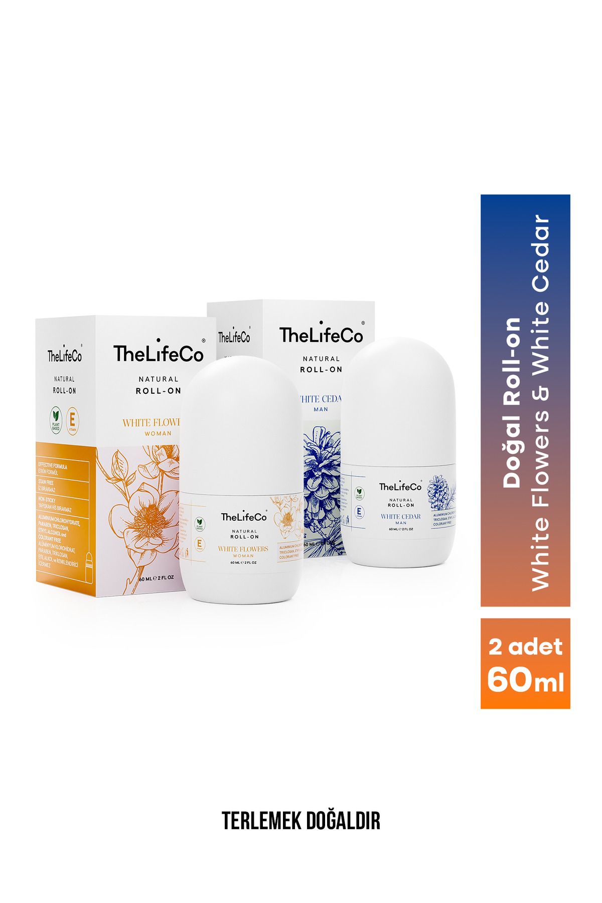 TheLifeCo Doğal Roll-onDeodorant White Cedar...