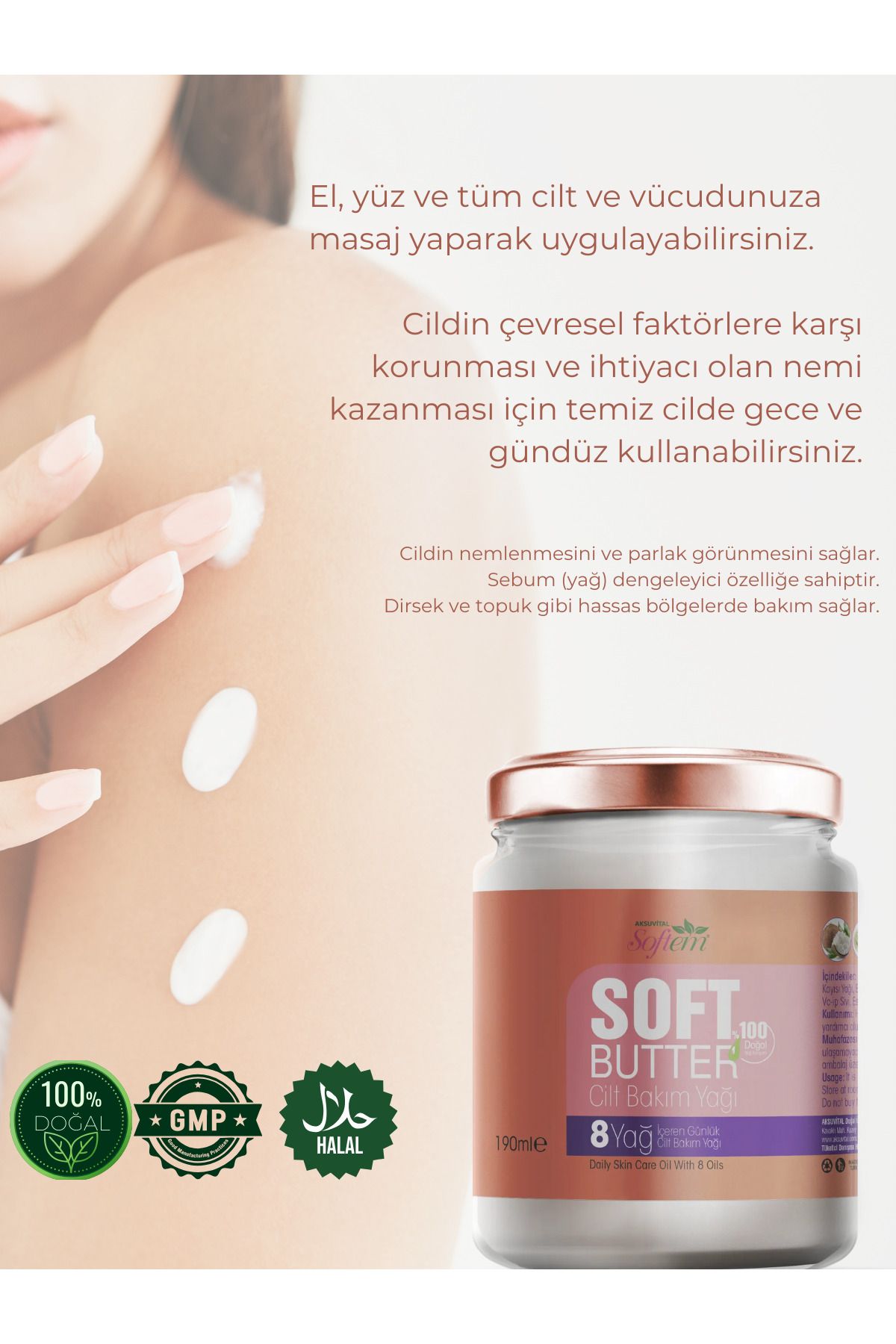 Softbutter Cılt Bakım Yagı 190ml Soft Butter