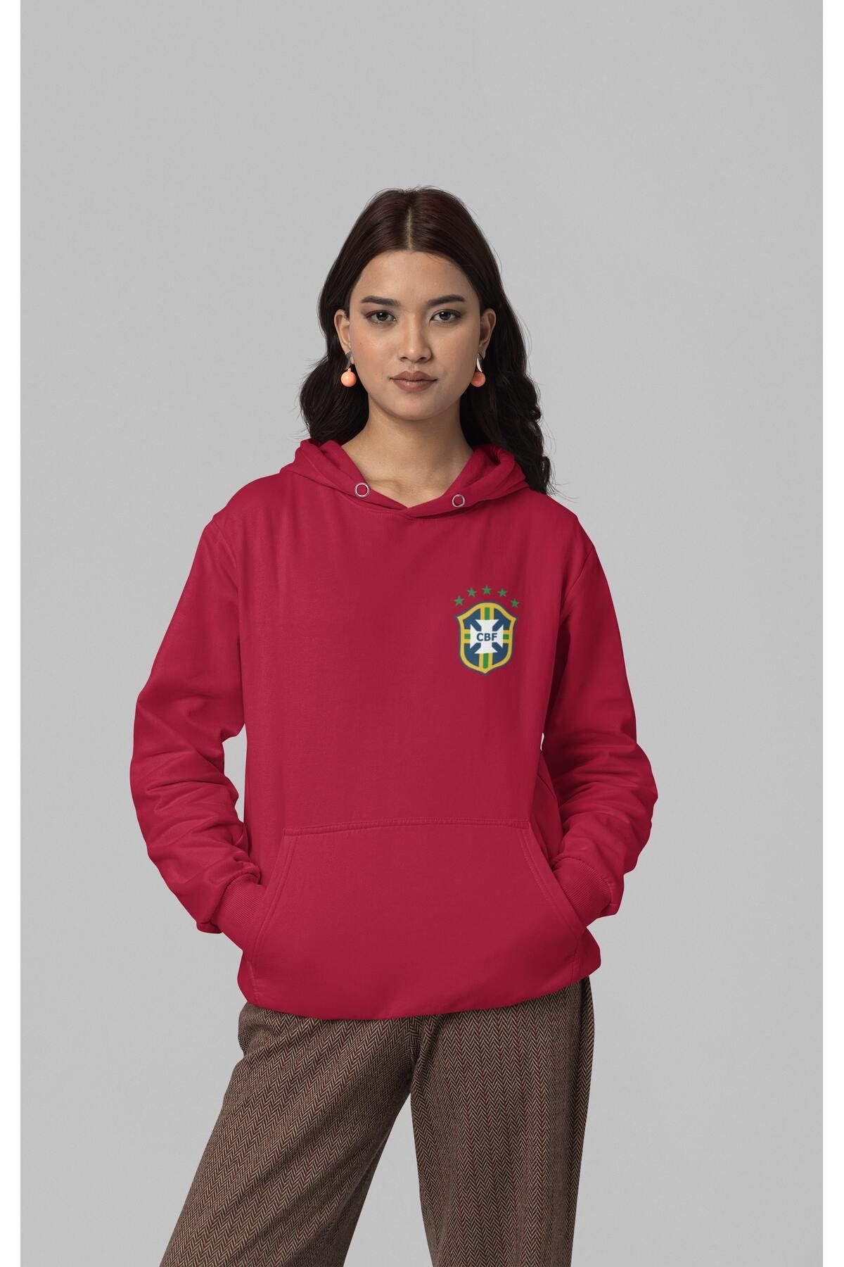 brezilya pele milli takım forma sırt baskılı unisex kapüşonlu sweatshirt