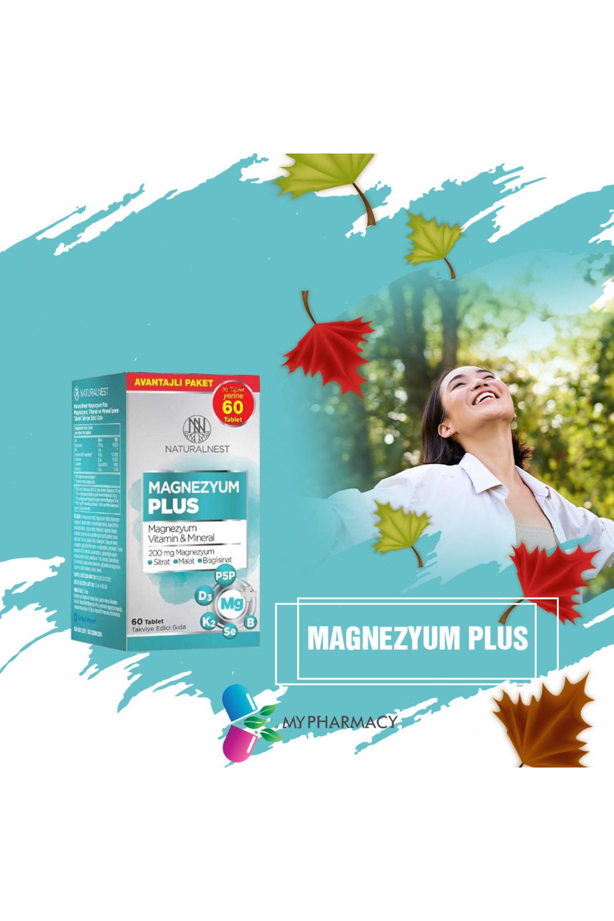 STD Natural Nest Magnezyum Plus 30 Tablet ( TEKLİDİR )