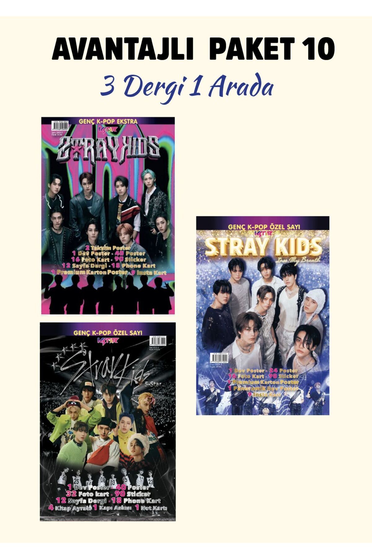 KSTARAvantajlı Paket 10 /Stray Kids Dergisi K...