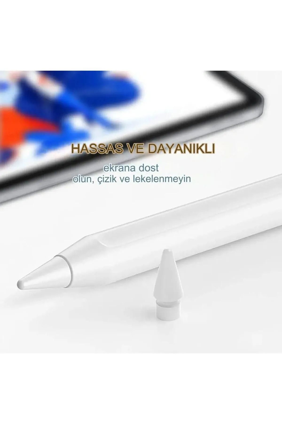 Pencil 1-2 Nesil Usb-c Pro Ile Uyumlu Üretilmiş Yedek Uç 4 Adet Yedek Pencil Ucu Pencil Tips