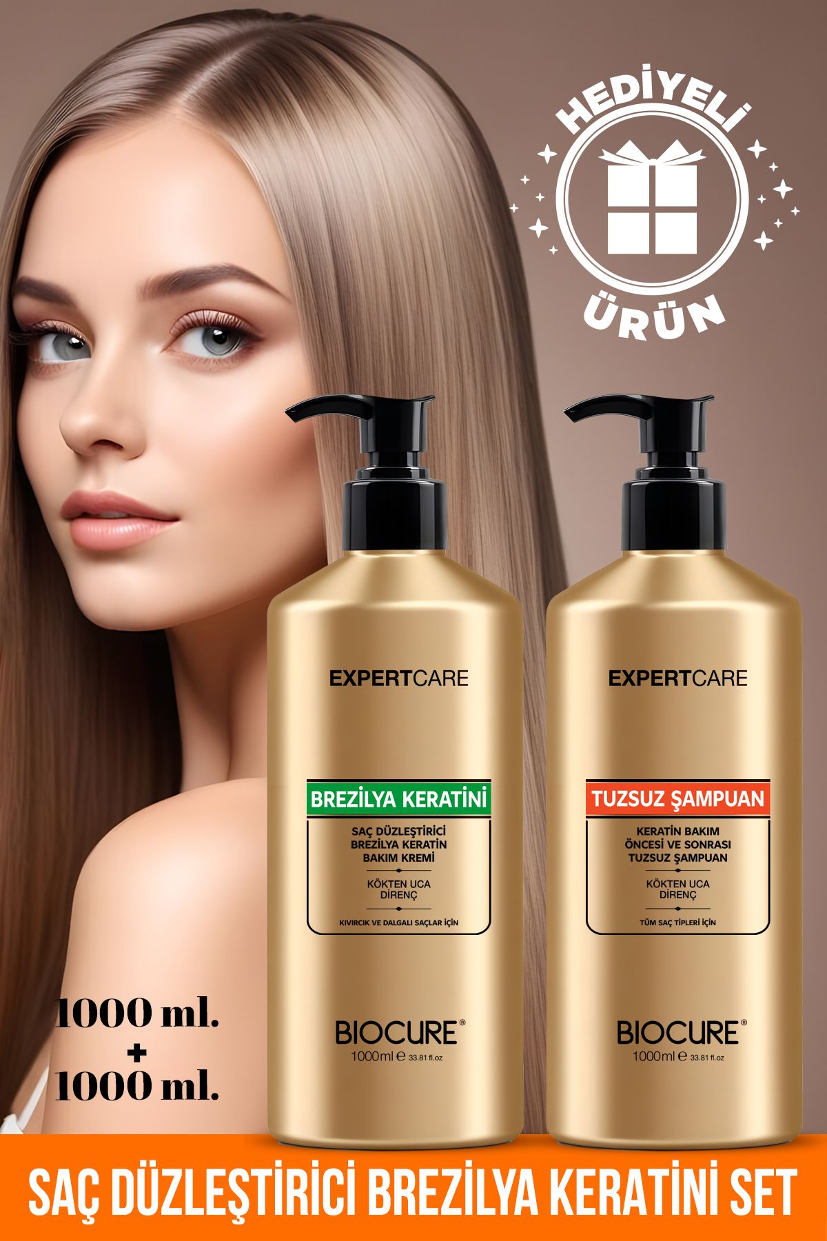 BiocureSaç DüzleştiriciKeratin Bakımı 1000 ml...