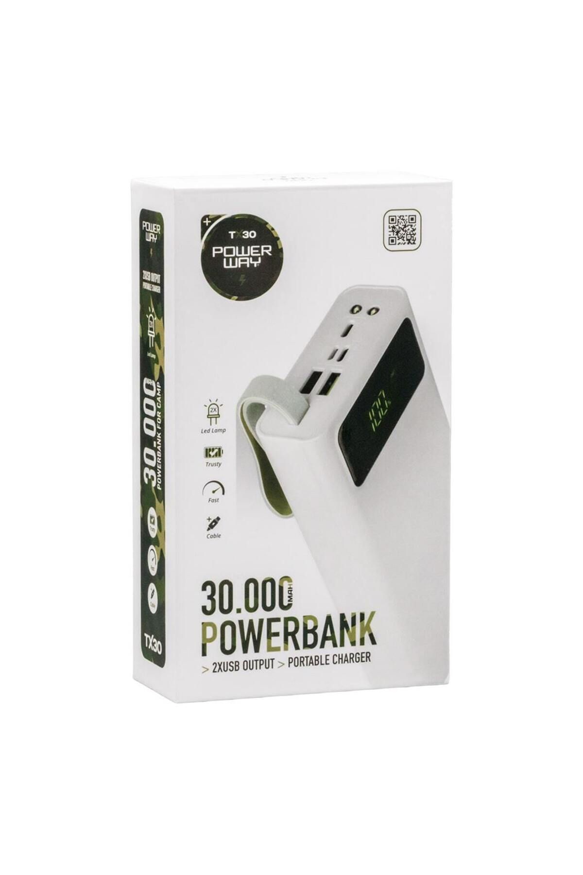 POWERWAY TX30 30000 MAH DİJİTAL GÖSTERGELİ POWERBANK (4764)