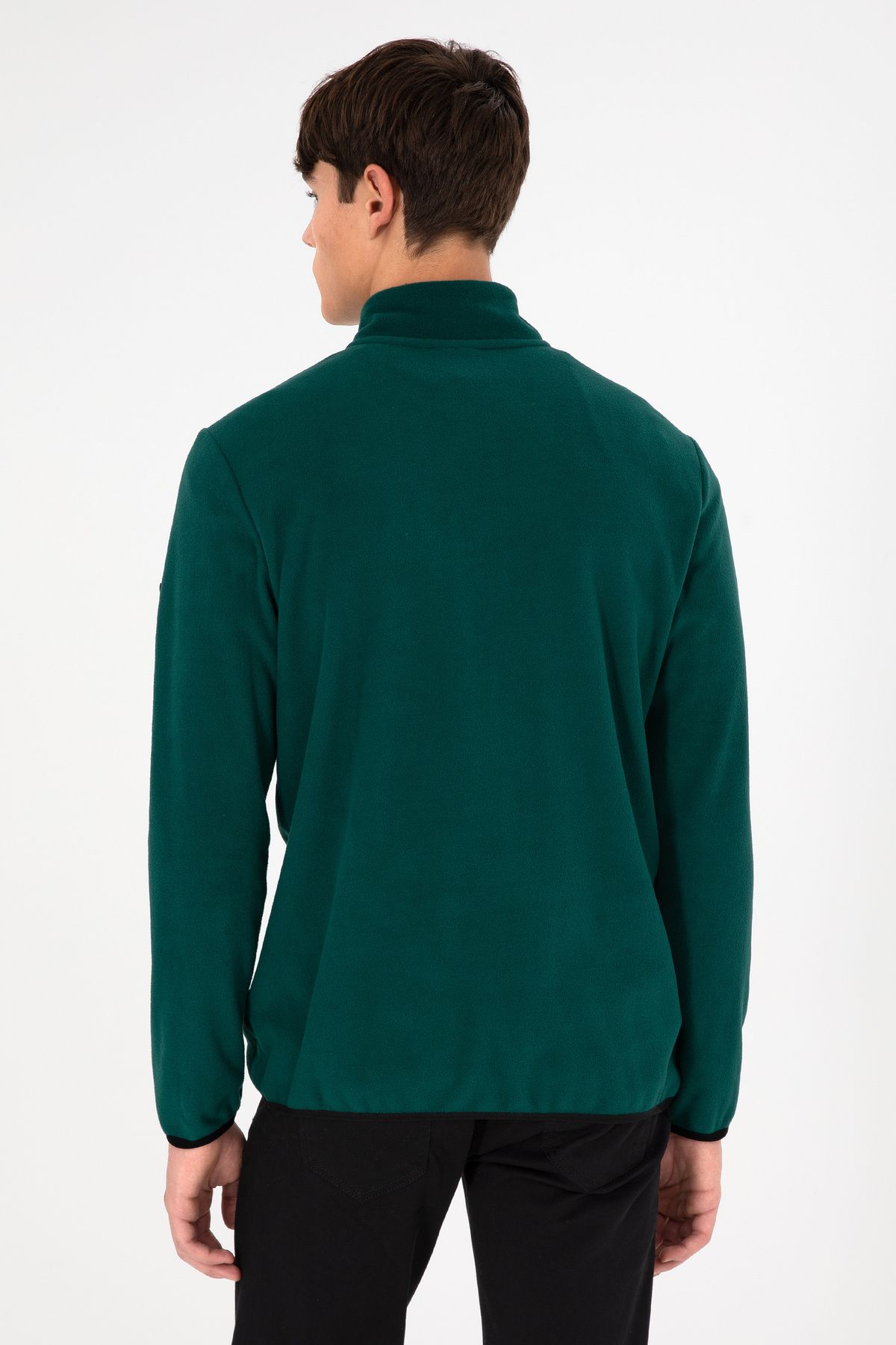 Erkek Koyu Yeşil Basic Sweatshirt 50298085-VR079