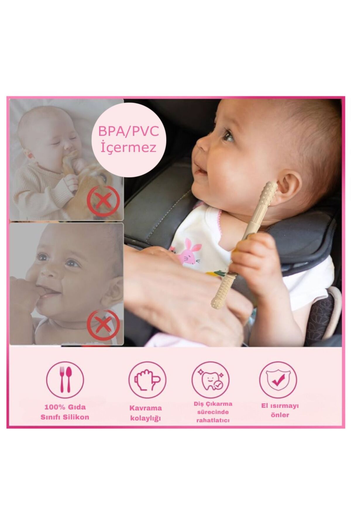 5 li set - Duyusal Diş Kaşıyıcı-Oral Motor Terapi-Oral Keşif-Dişlik-Çiğneme Tüpü- Beslenme Tüpü