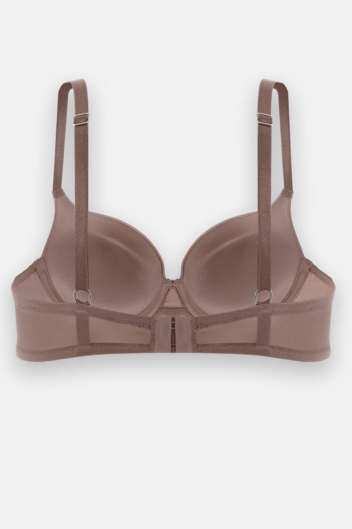 Mia Mikro Sütyen - Push Up, Dolgulu - Basic - 2529 - Bronz Kahve