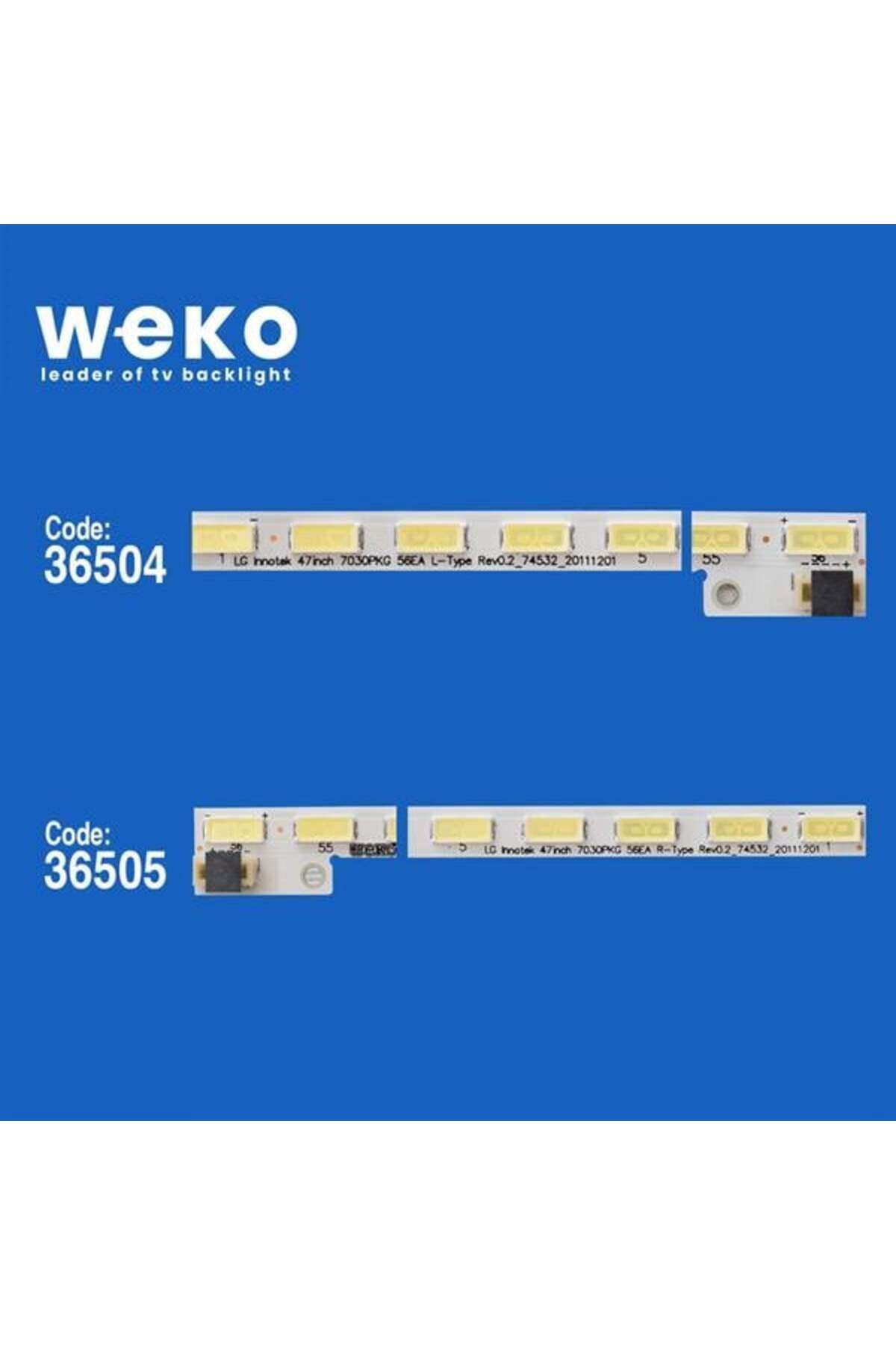 WKSET-5441 36504X1 36505X1 LG INNOTEK 47INCH 7030PKG 56EA 2 ADET LED BAR 5PİN