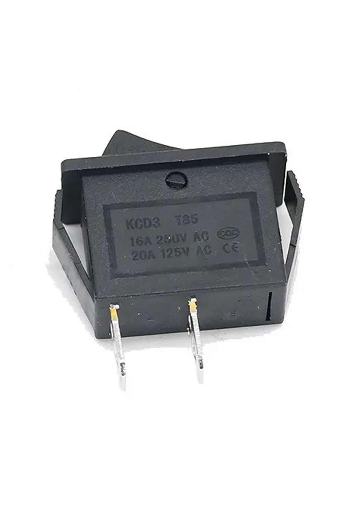 15A 250V On / Off 2 Pin Anahtar İnce Latch Tip Buton Yüksek Akım Kcd3-101 Switch Panel Montaj Kutu