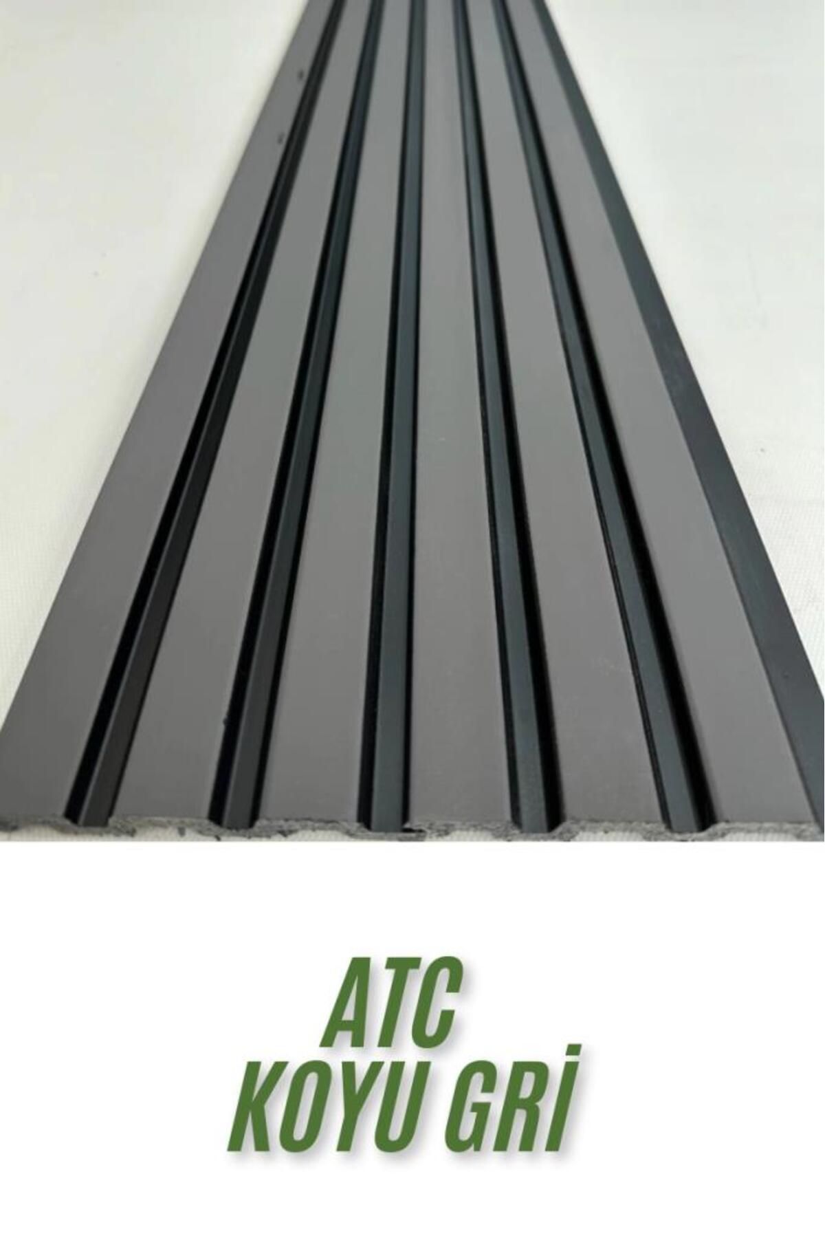 ATC Koyu Gri Model 11cm x290cm 1 Adet  Ev Ofis Konut Dekoratif PVC Lambiri Duvar Kağıdı Paneli