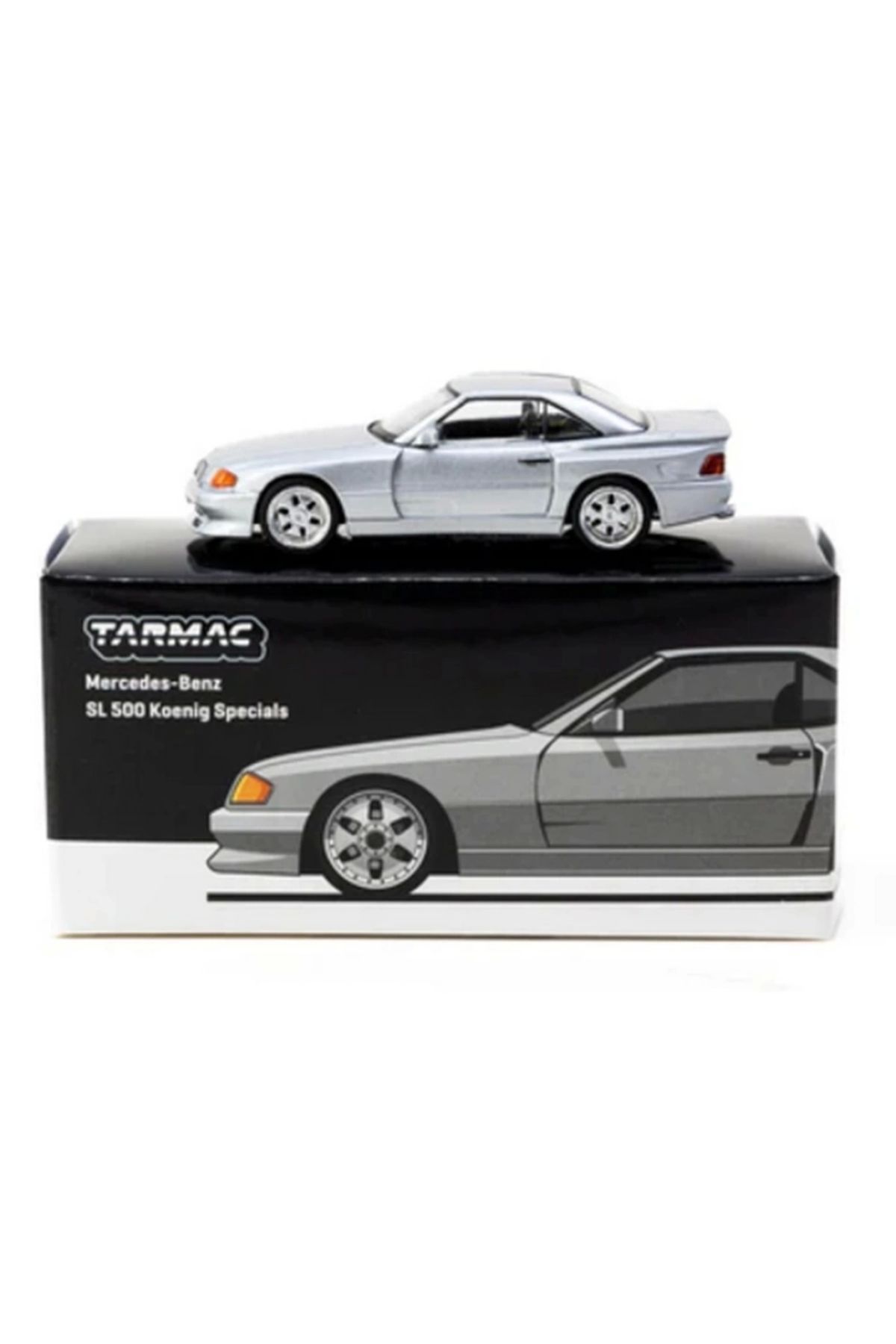 Tarmac Works 1/64 Mercedes-Benz SL 500 Koenig Specials Silver - GLOBAL64