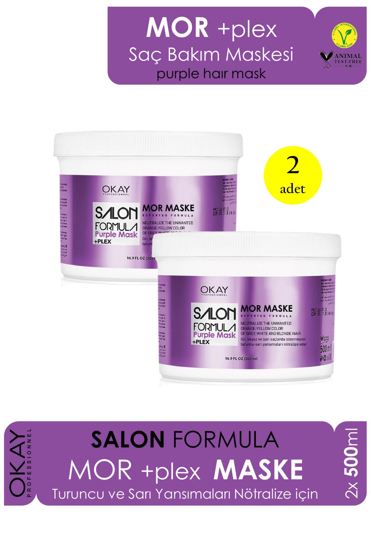 OKAYPROFESSIONNEL SalonFormula 2'li Set Purpl...