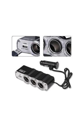 Araba Araç Oto Çakmak Çoklayıcı Çoğaltıcı Soketi Usb Çakmaklık Image 2