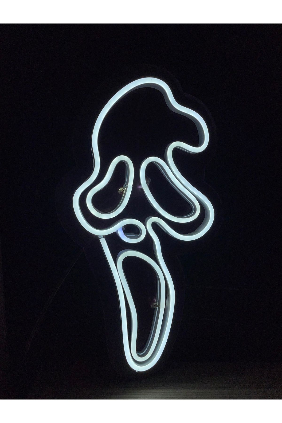 Neon Led Duvar Dekoratif Aydınlatma -korku, Maske, Çığlık, 17x23cm-