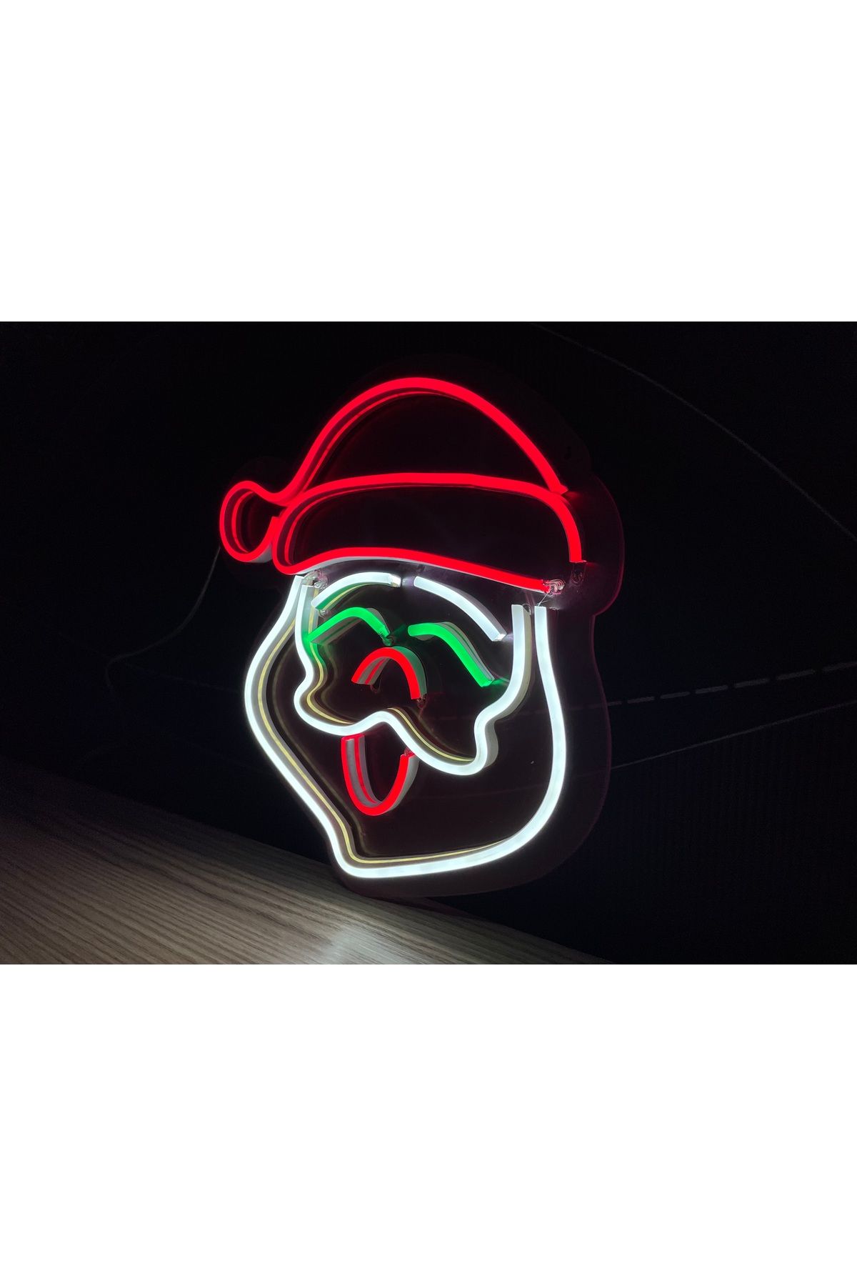 Neon LED Duvar Dekoratif Aydınlatma -Noel Baba, 25x25cm-