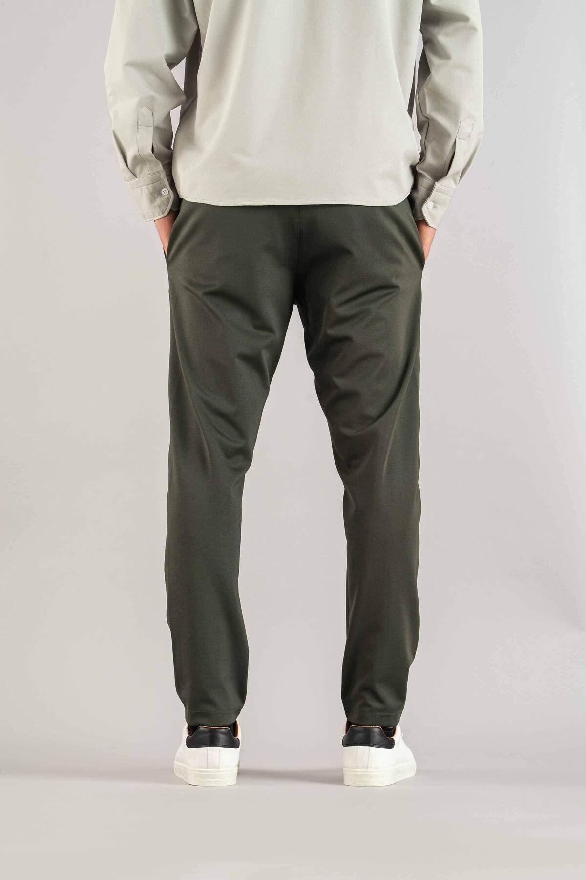 Erkek Slim Fit Kesim Jogger Pantolon Haki