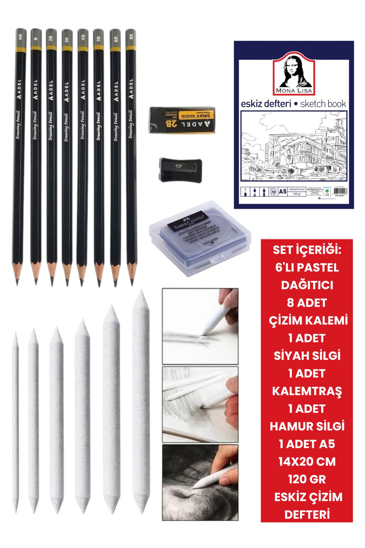 SEYFİKİRTASİYE KARA KALEMESKİZ DEFTERİ PASTEL...