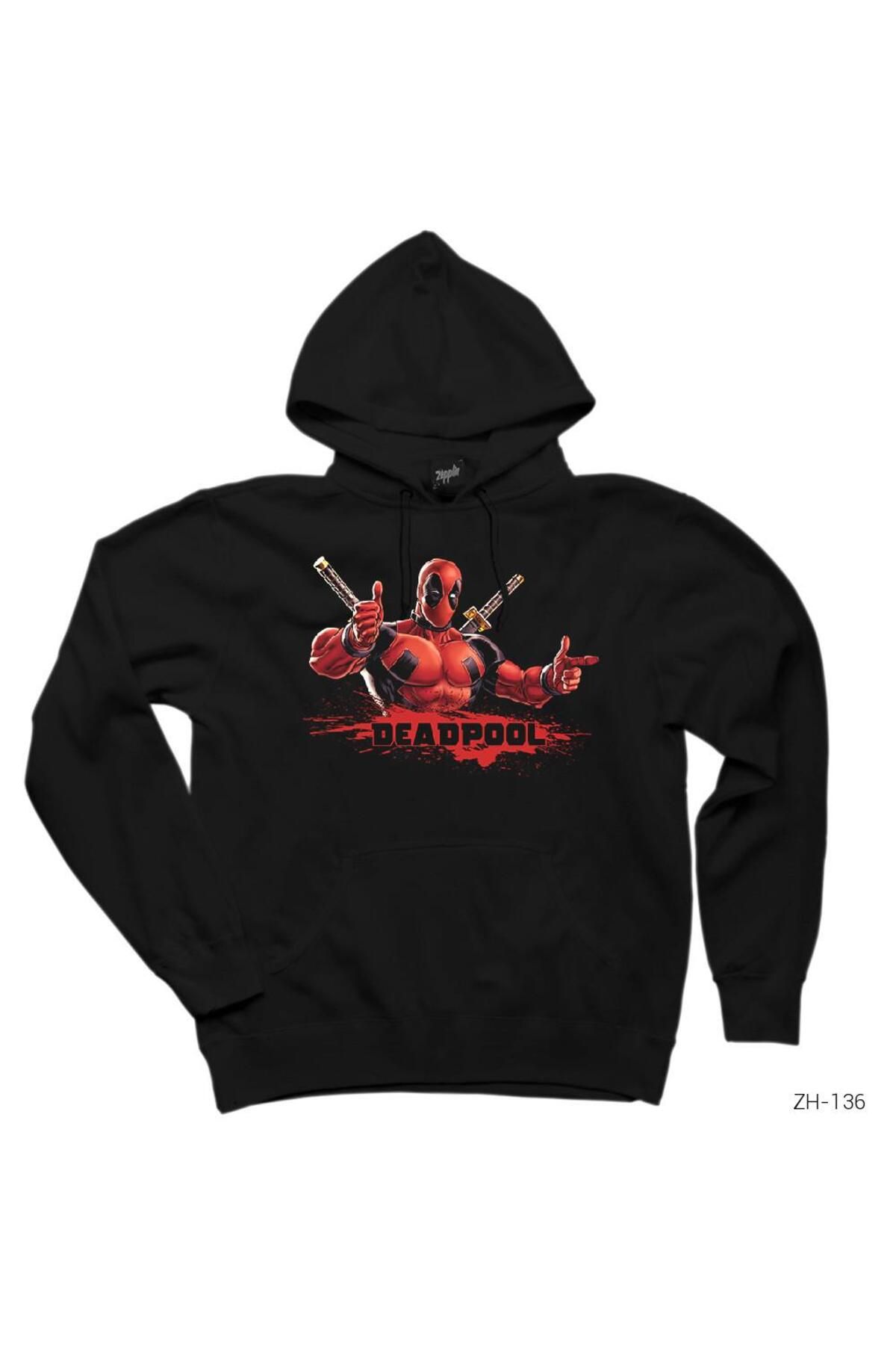 CrowsGate Deadpool GreatSiyah Kapşonlu Sweats...