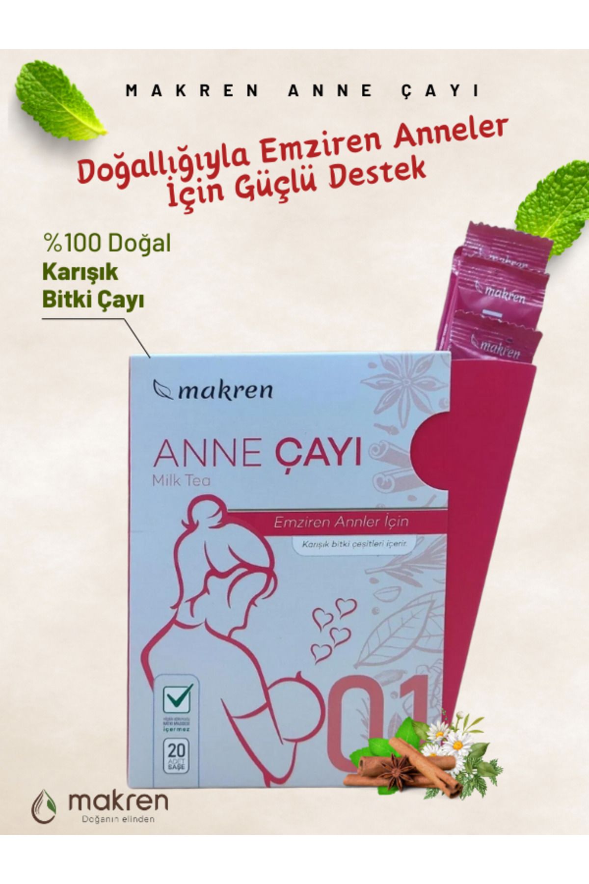 Anne Çayı - Emziren Anneler Için Doğal, Sindirim Destekleyici, Rahatlatıcı Bitkisel Çay