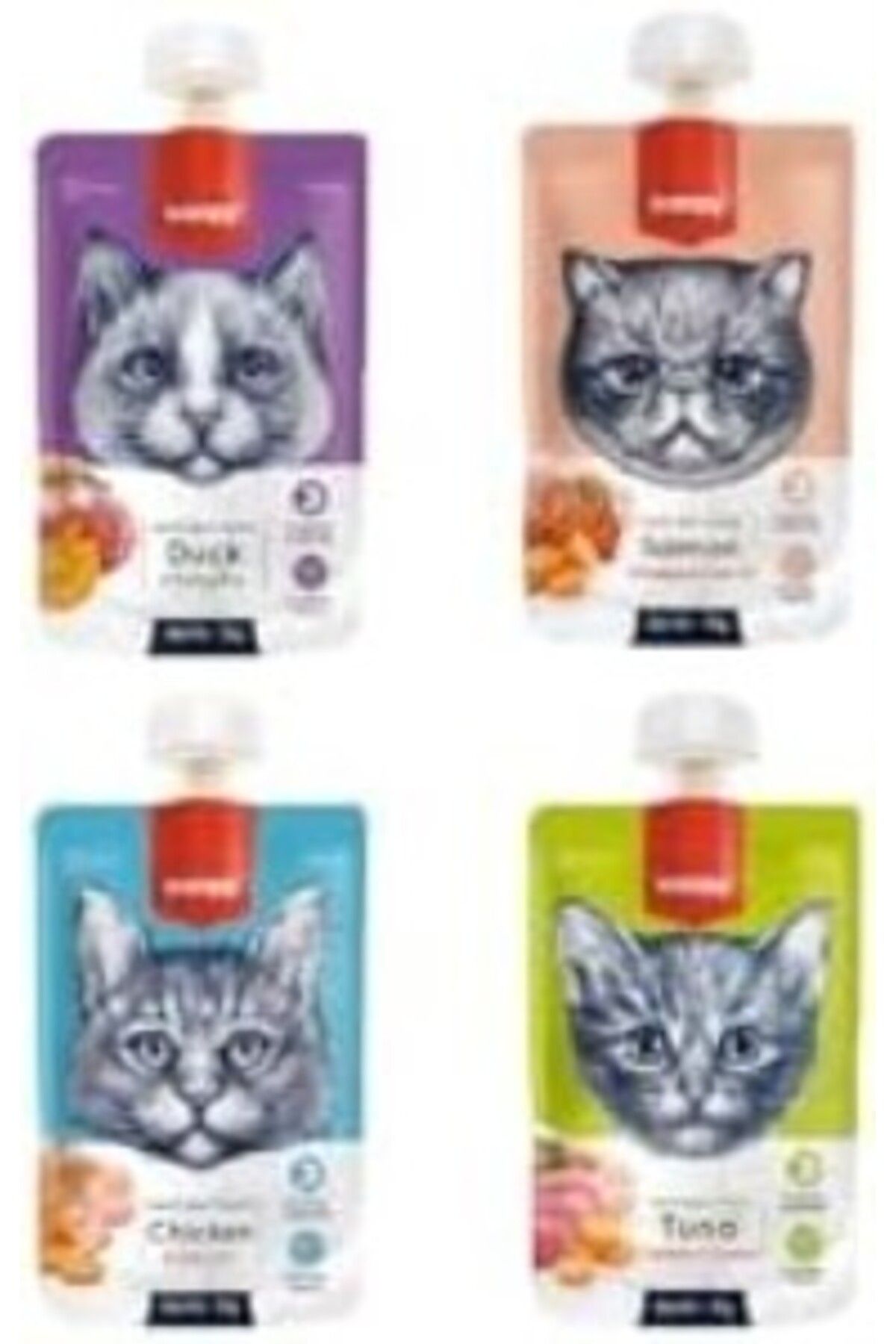 Wanpy 4 Çeşit Kedi Et Ezmesi(90GR X 4 ADET)