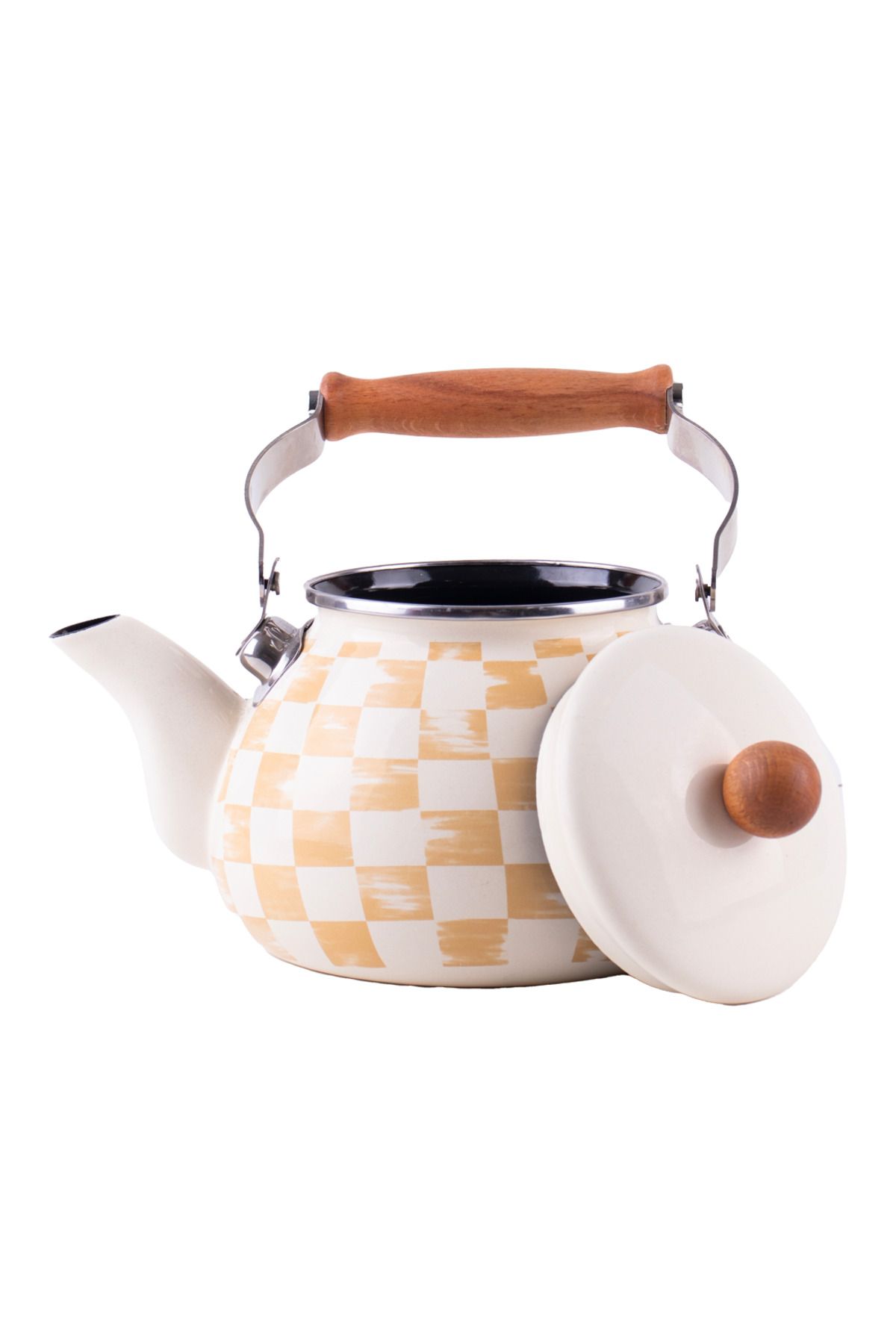 Beige Emaye Kettle