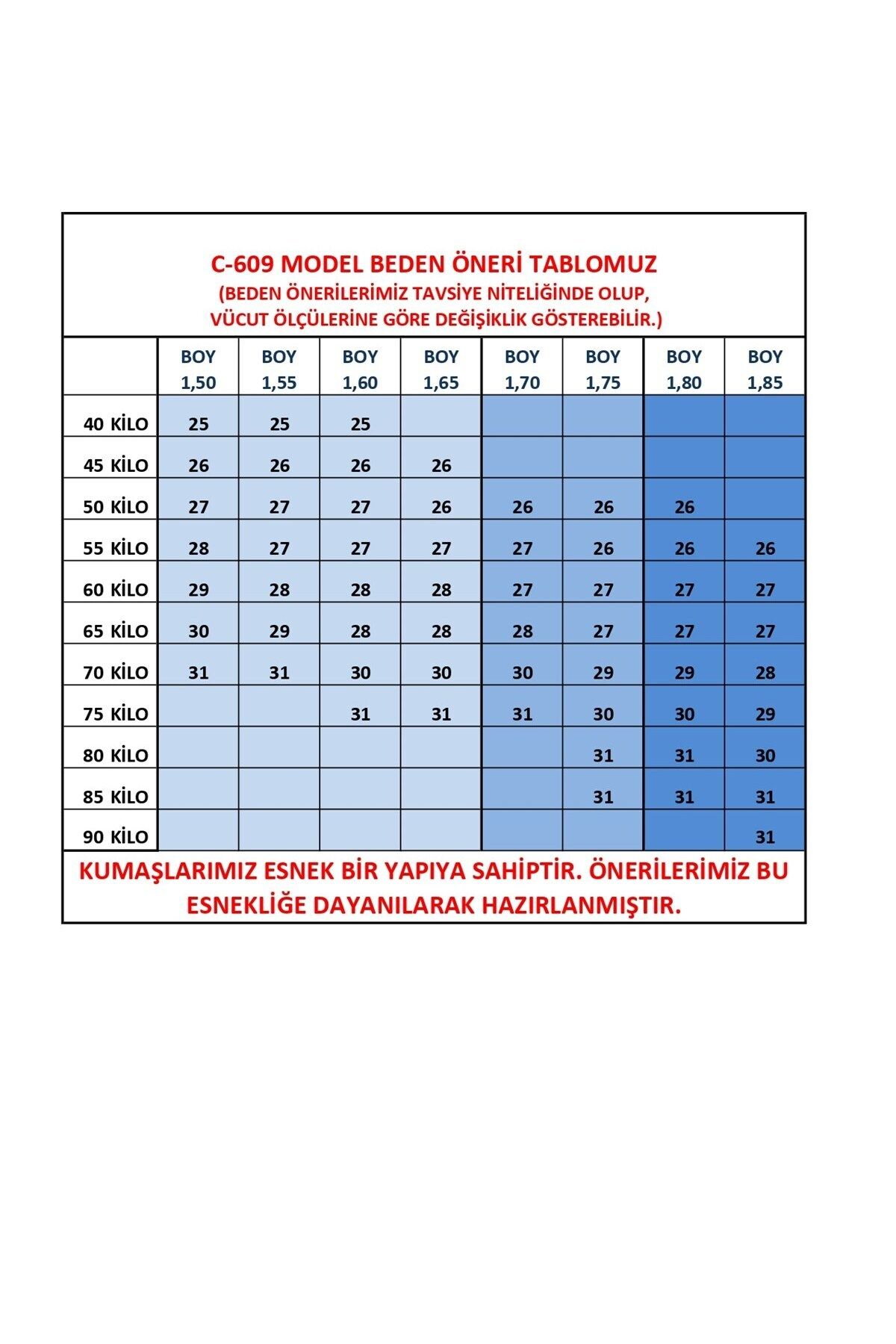 Kadın Hafif Likralı Skinny Fit Paça Detaylı Pantalon