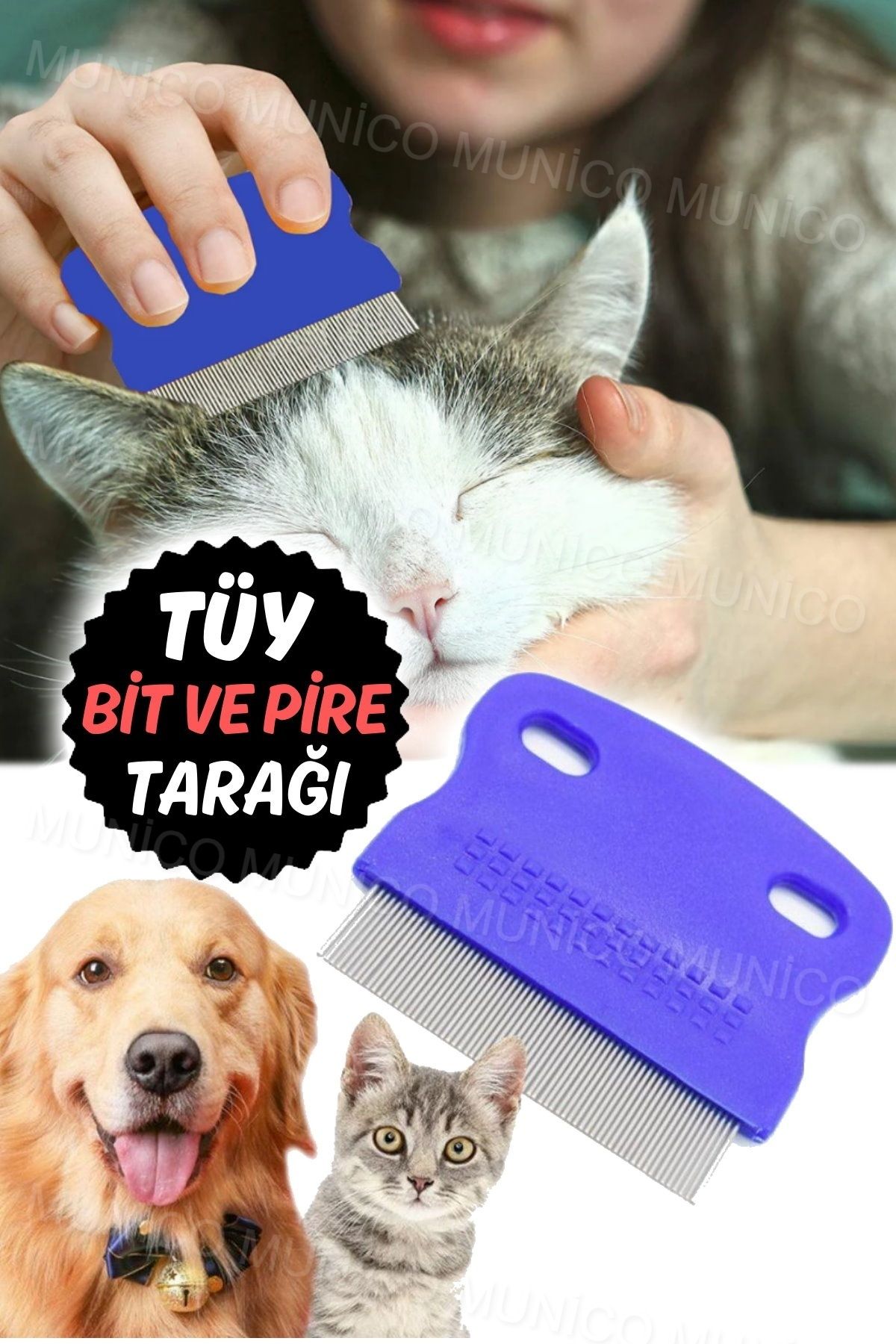 Mucuks Pet Dişli PireTemizleme Fırçası