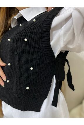 Inci Detaylı Yandan Bağlamalı Süveter Image 3