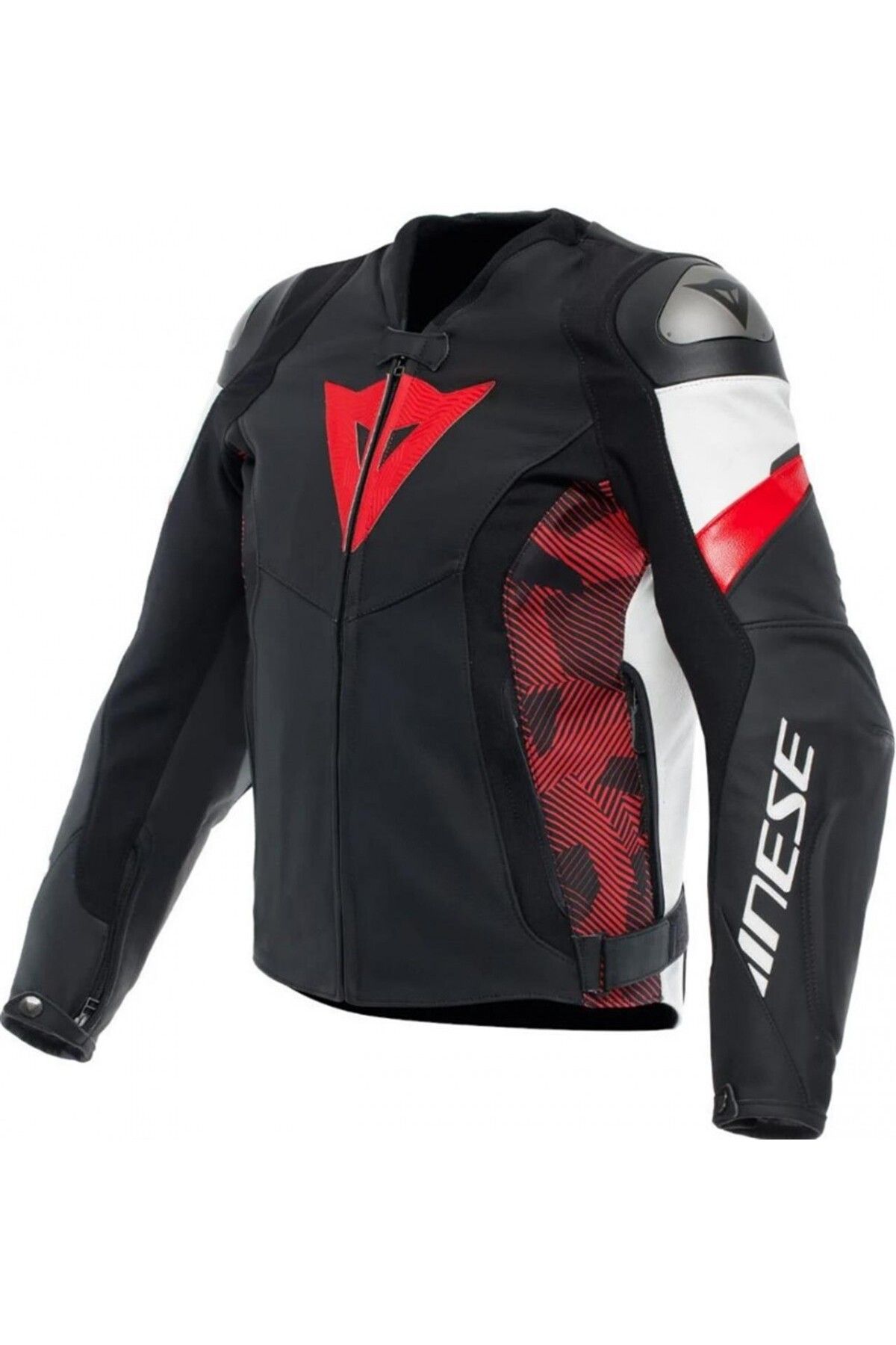 Dainese Avro 5 Blk Red LavaWhite Deri Mont