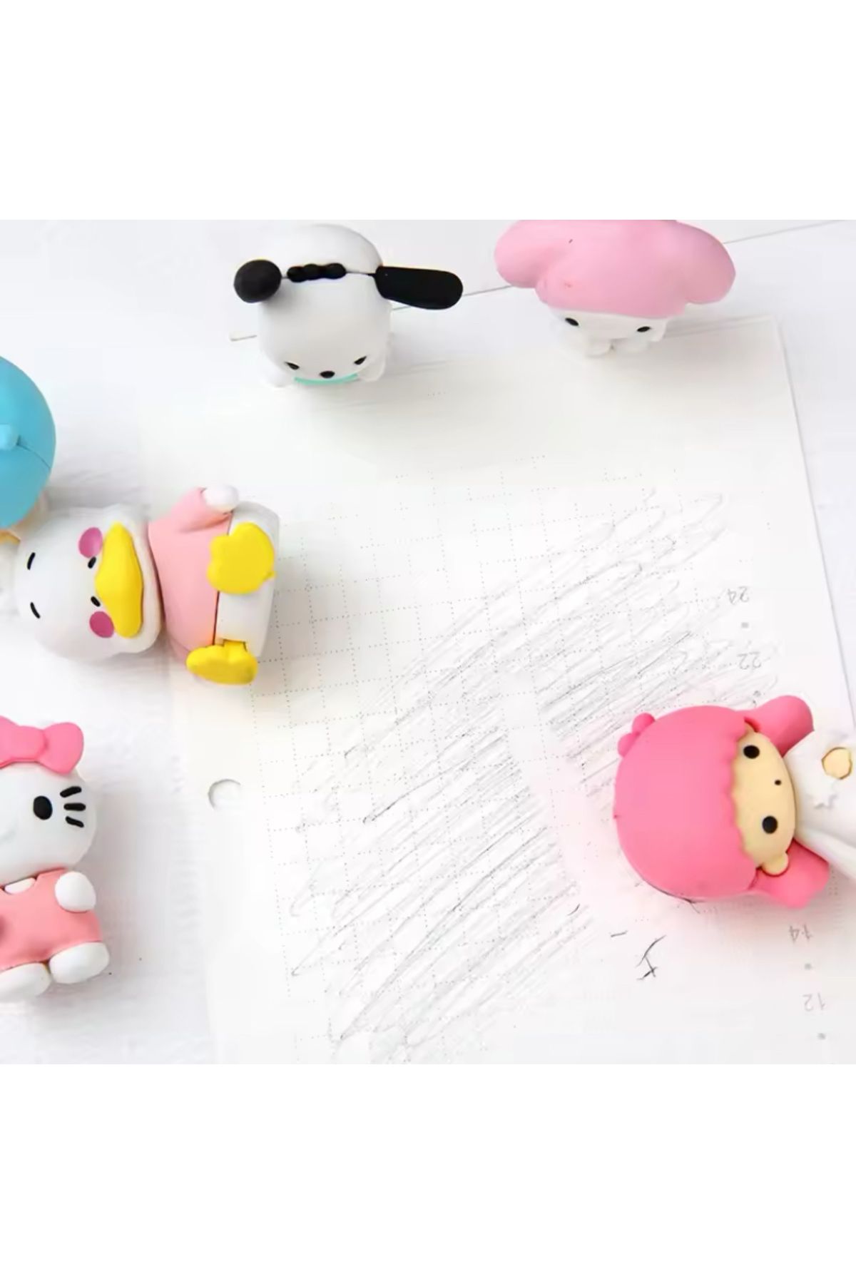 Sanrio Hello Kitty Little Twin Stars Hangyodon 4 Adet Figür Silgi Doğum Günü Hediye