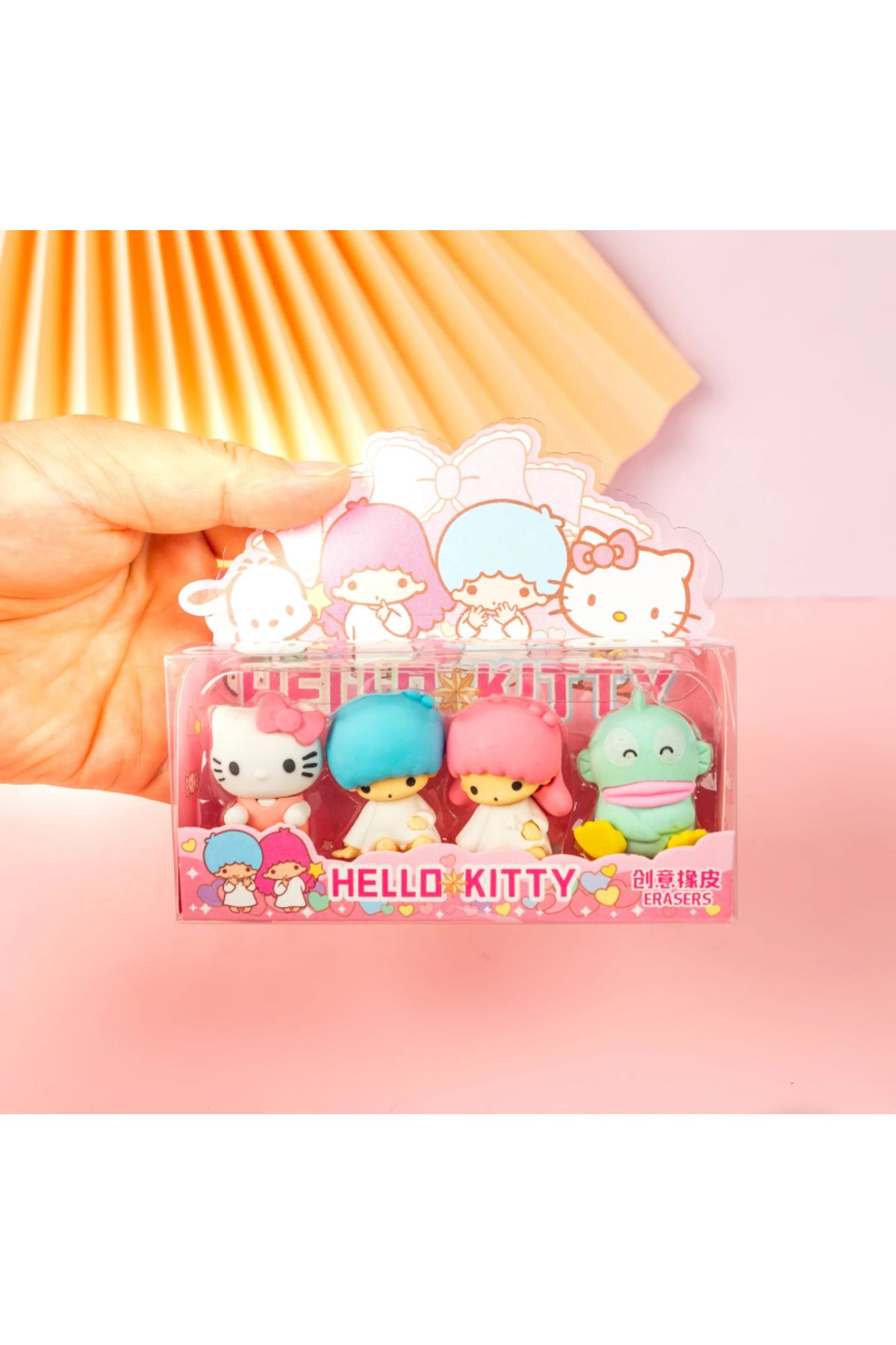 Sanrio Hello Kitty Little Twin Stars Hangyodon 4 Adet Figür Silgi Doğum Günü Hediye