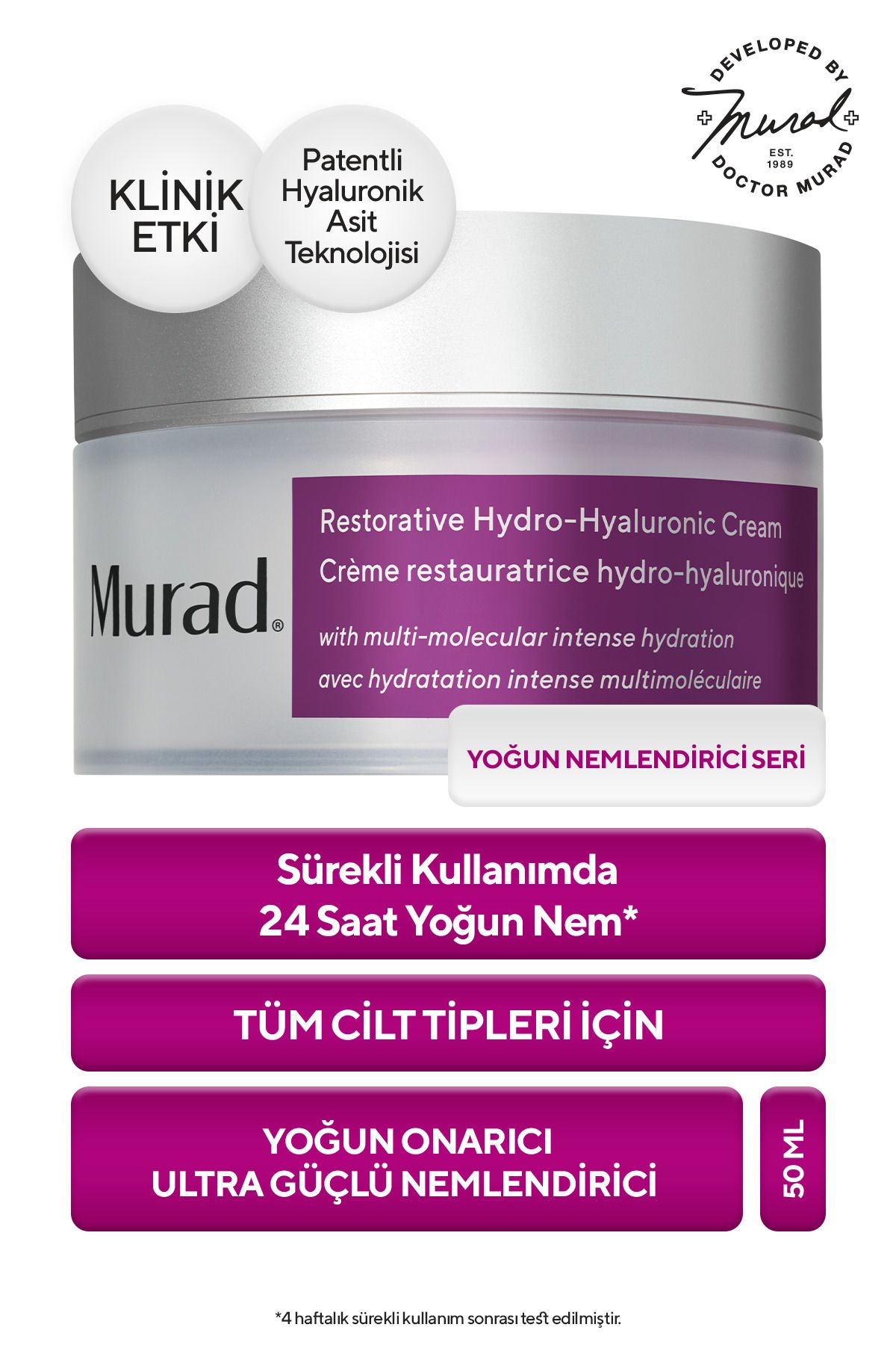 MuradRestorativeHydro-hyaluronic cream - Yoğu...